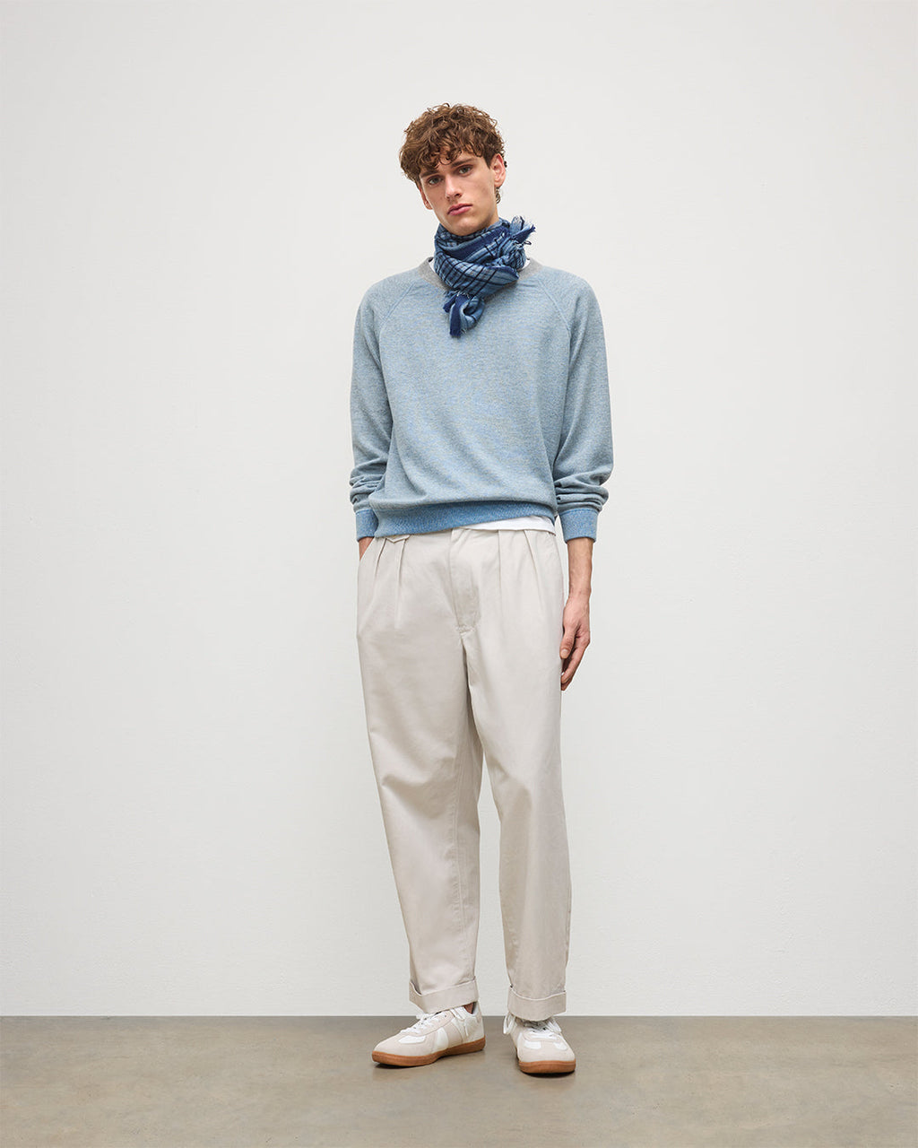Crawton Graphic Stripe Navy Scarf