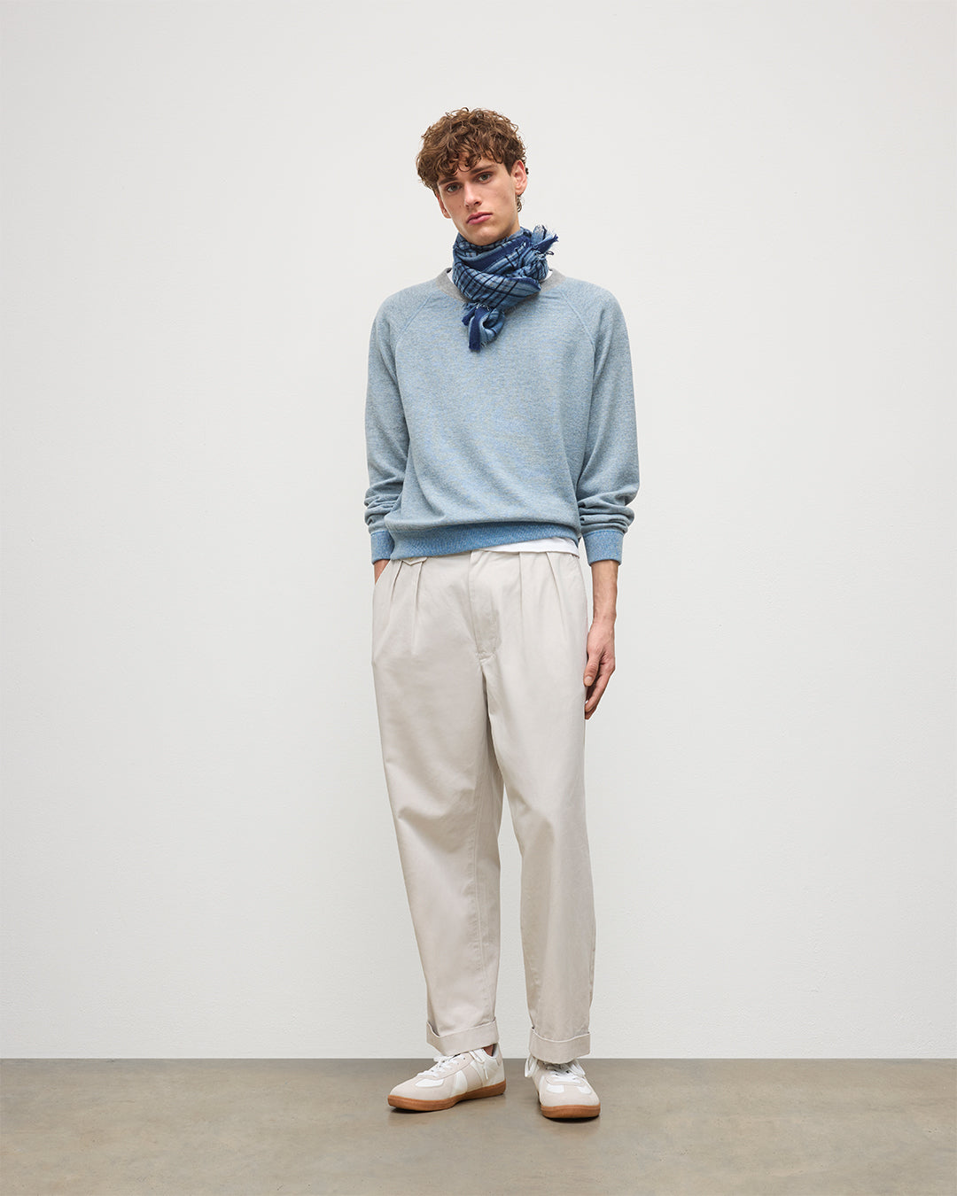 Crawton Graphic Stripe Navy Scarf