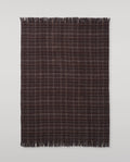 Luxury Texture Throw in Peat Brown & Navy