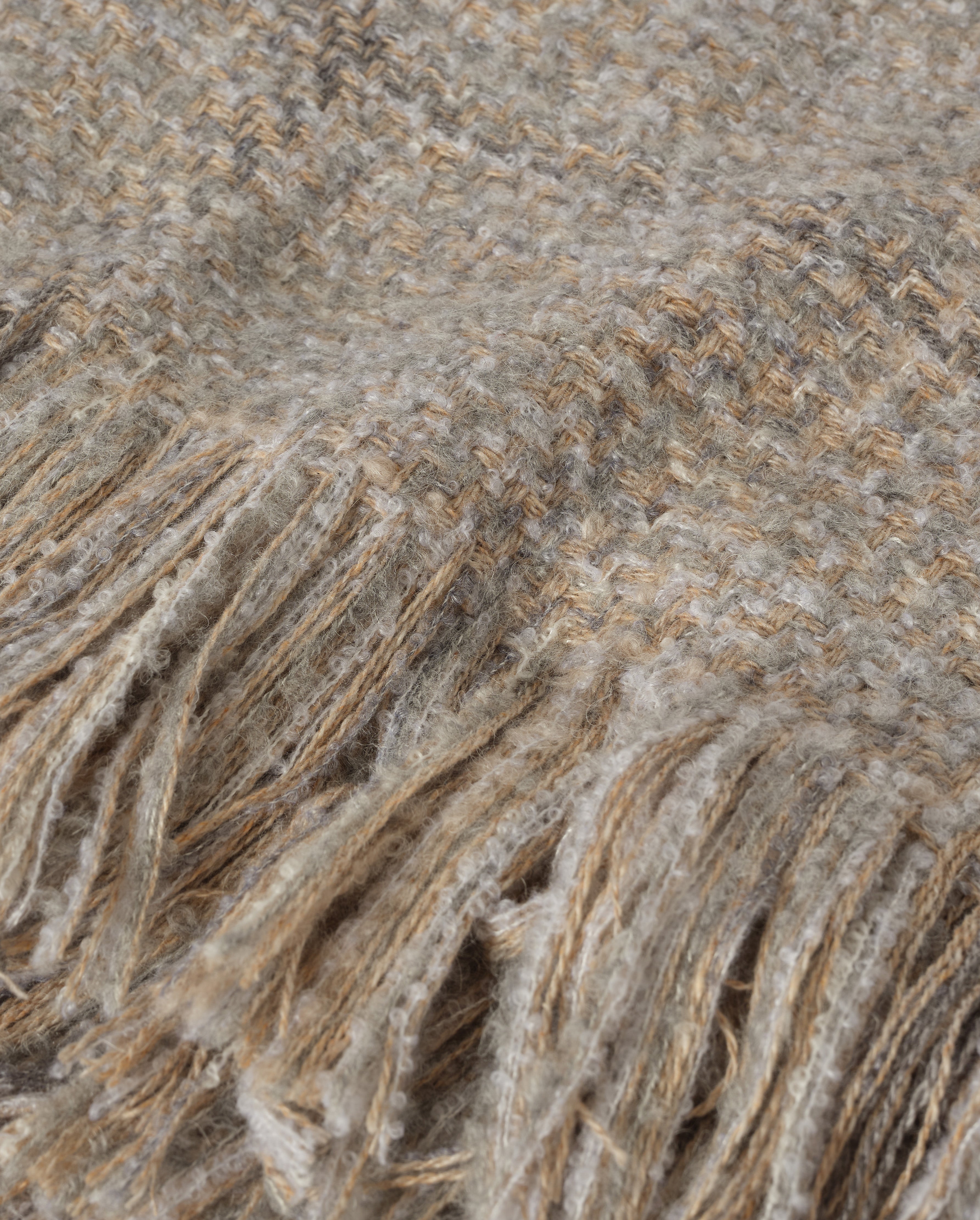 Luxury Texture Grey & Natural Throw