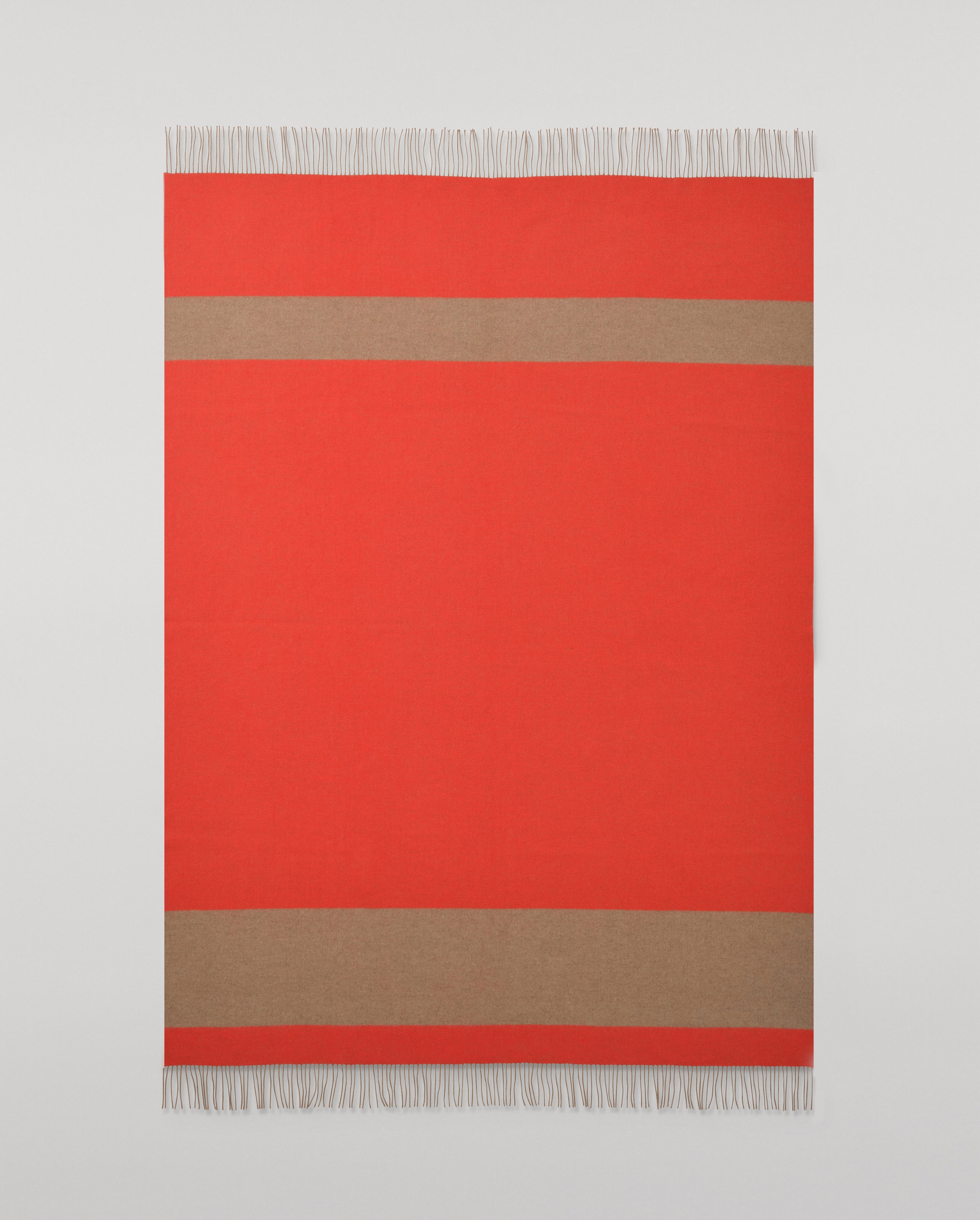 Brown & Red Stripe Throw