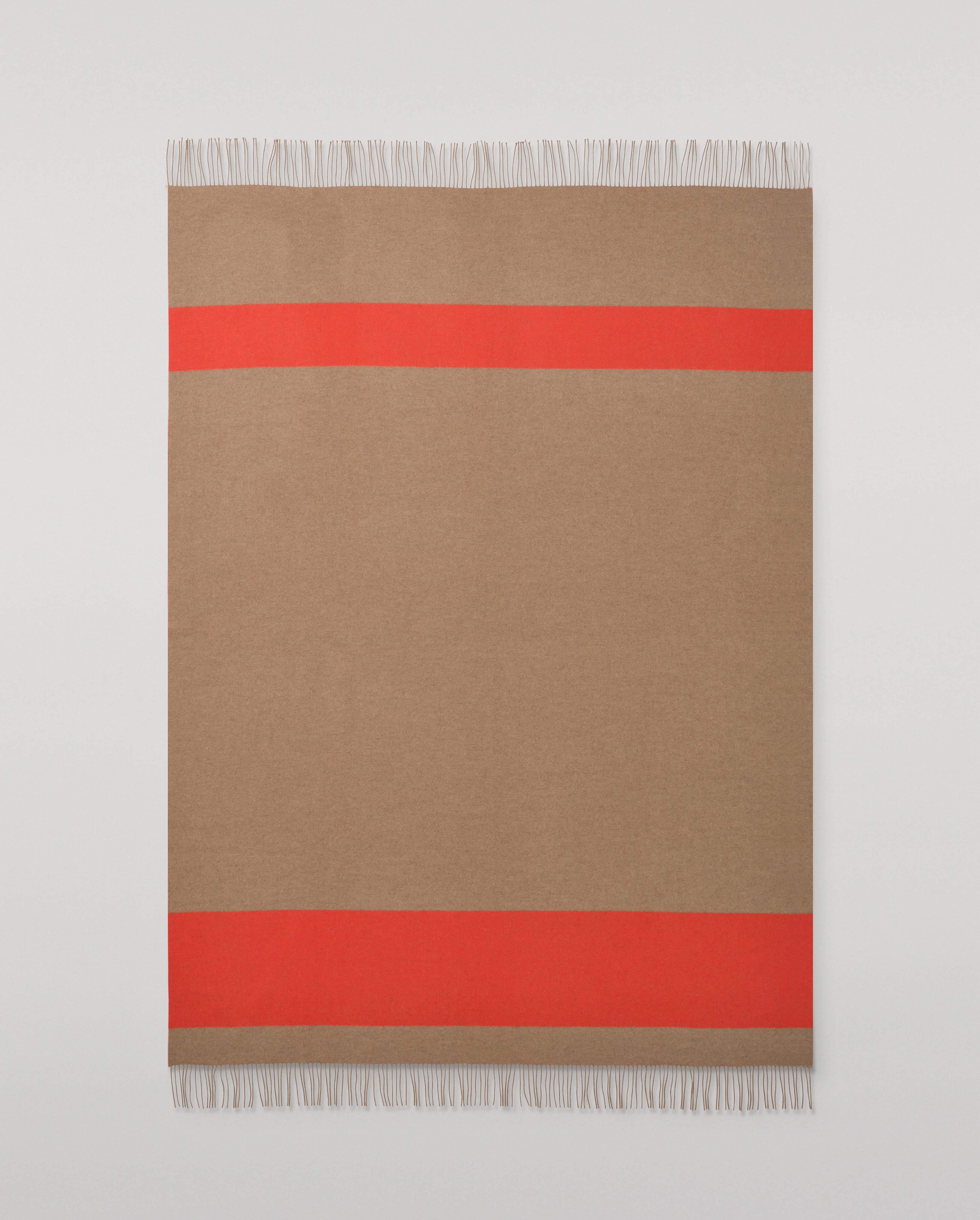 Brown & Red Stripe Throw