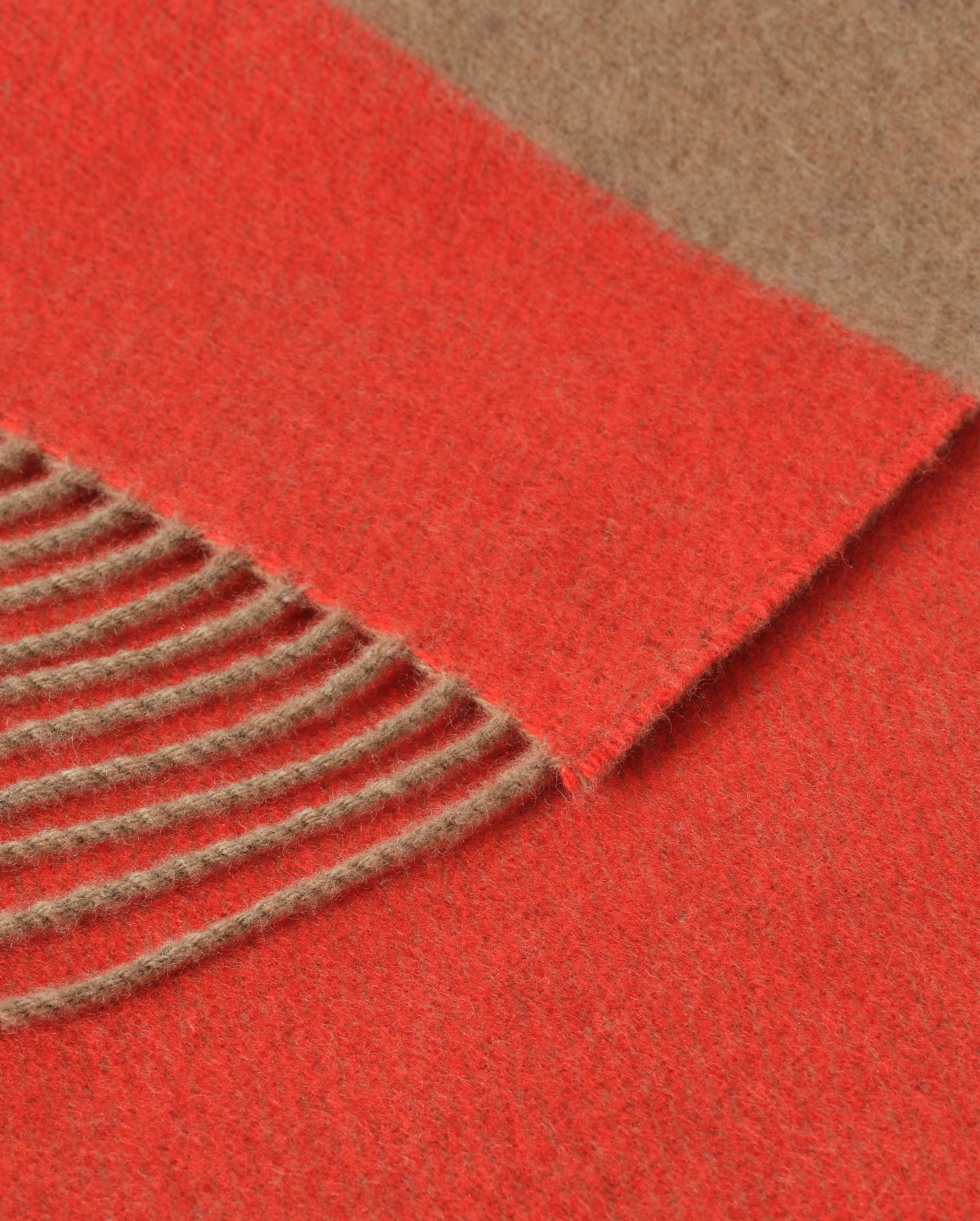 Brown & Red Stripe Throw