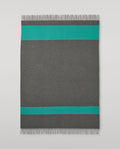 Grey & Green Stripe Throw