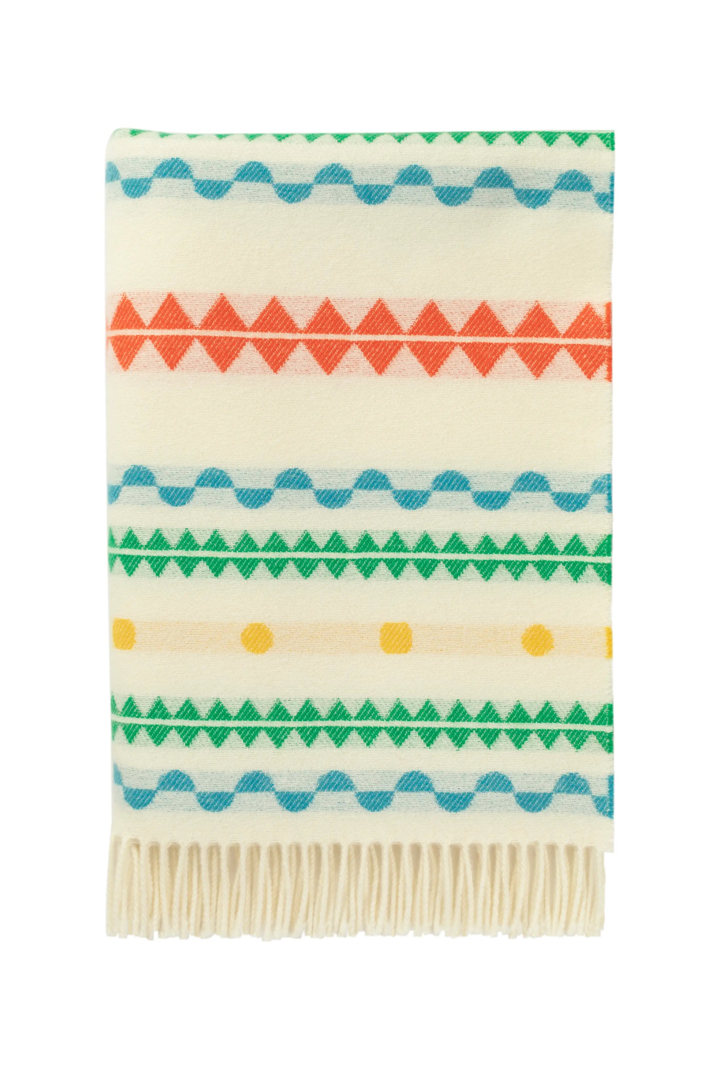 Purled Fringe Children's Bright Blanket