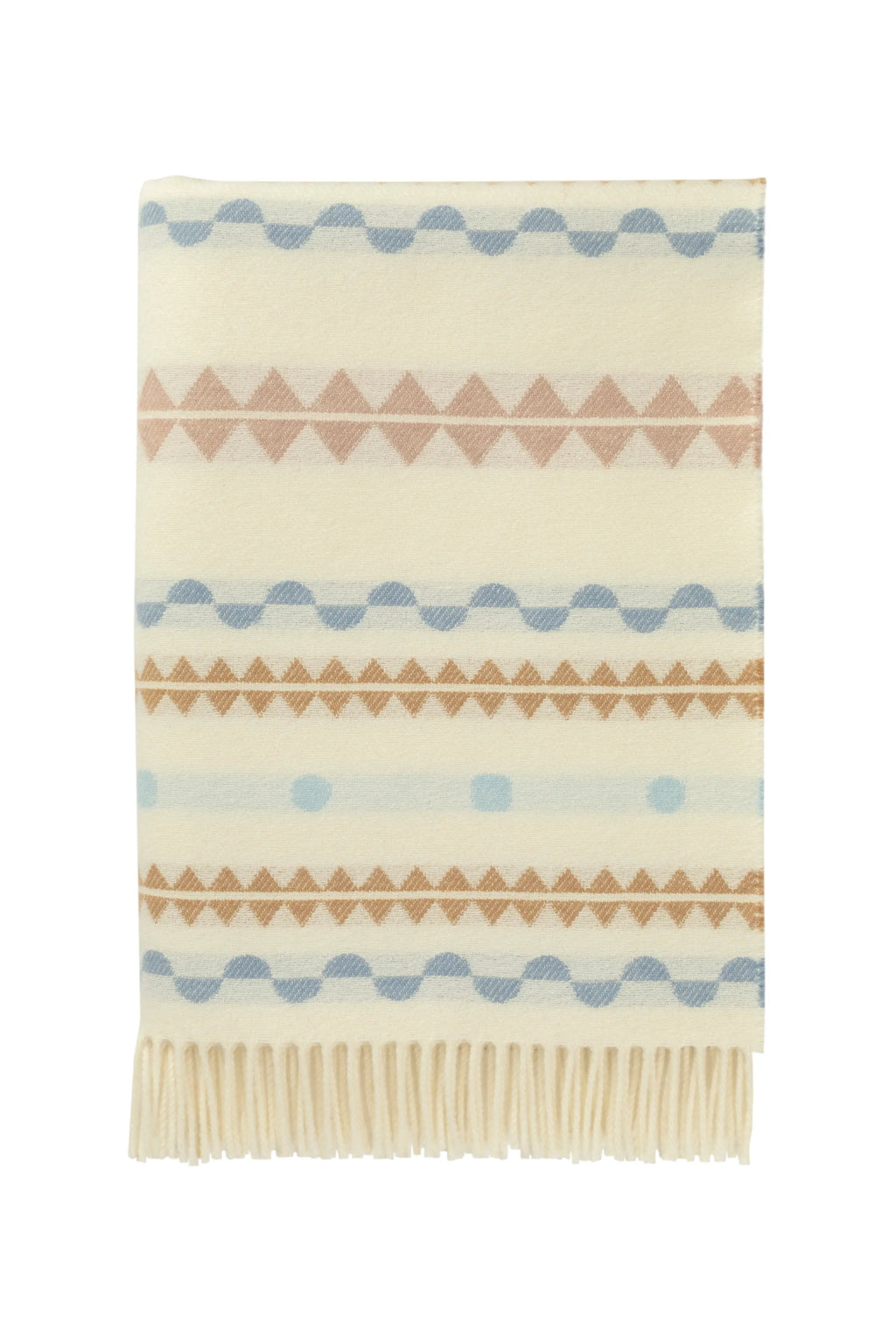 Purled Fringe Children's Blanket in Natural