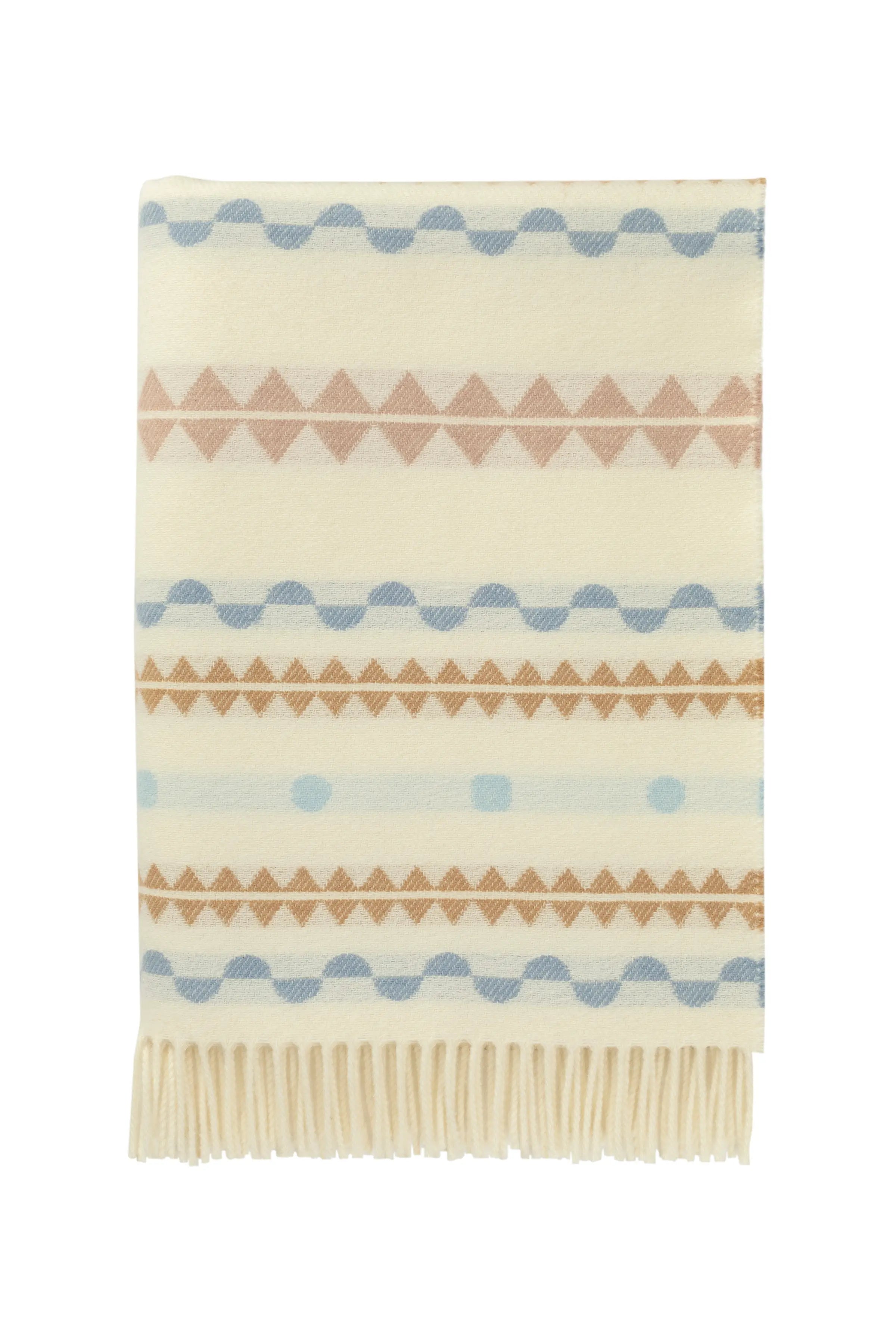 Purled Fringe Children's Blanket in Natural