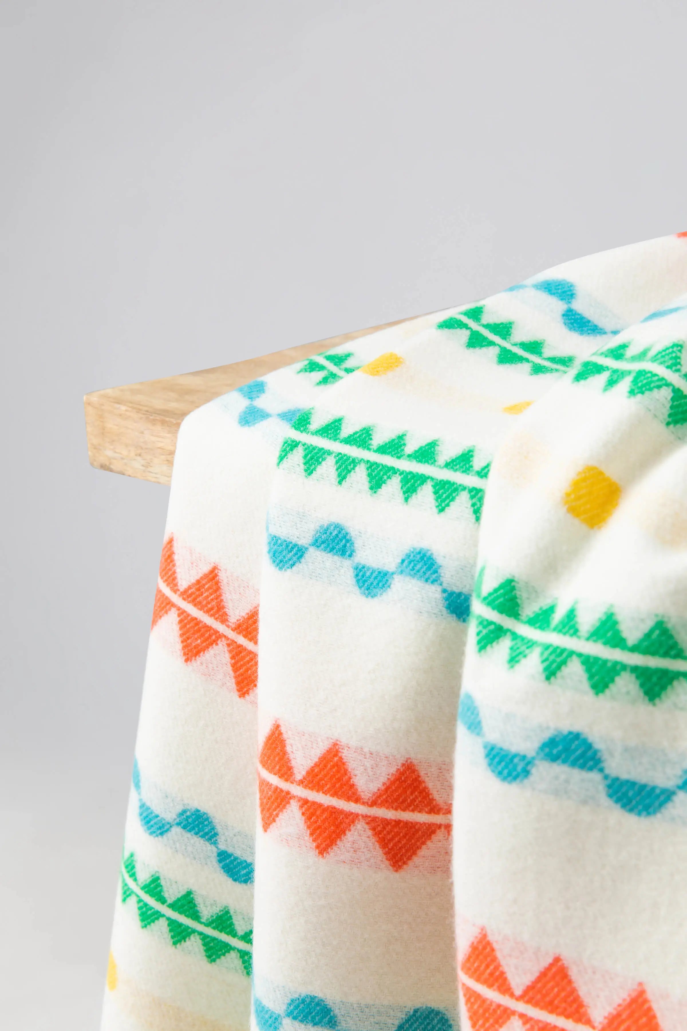 Purled Fringe Children's Bright Blanket