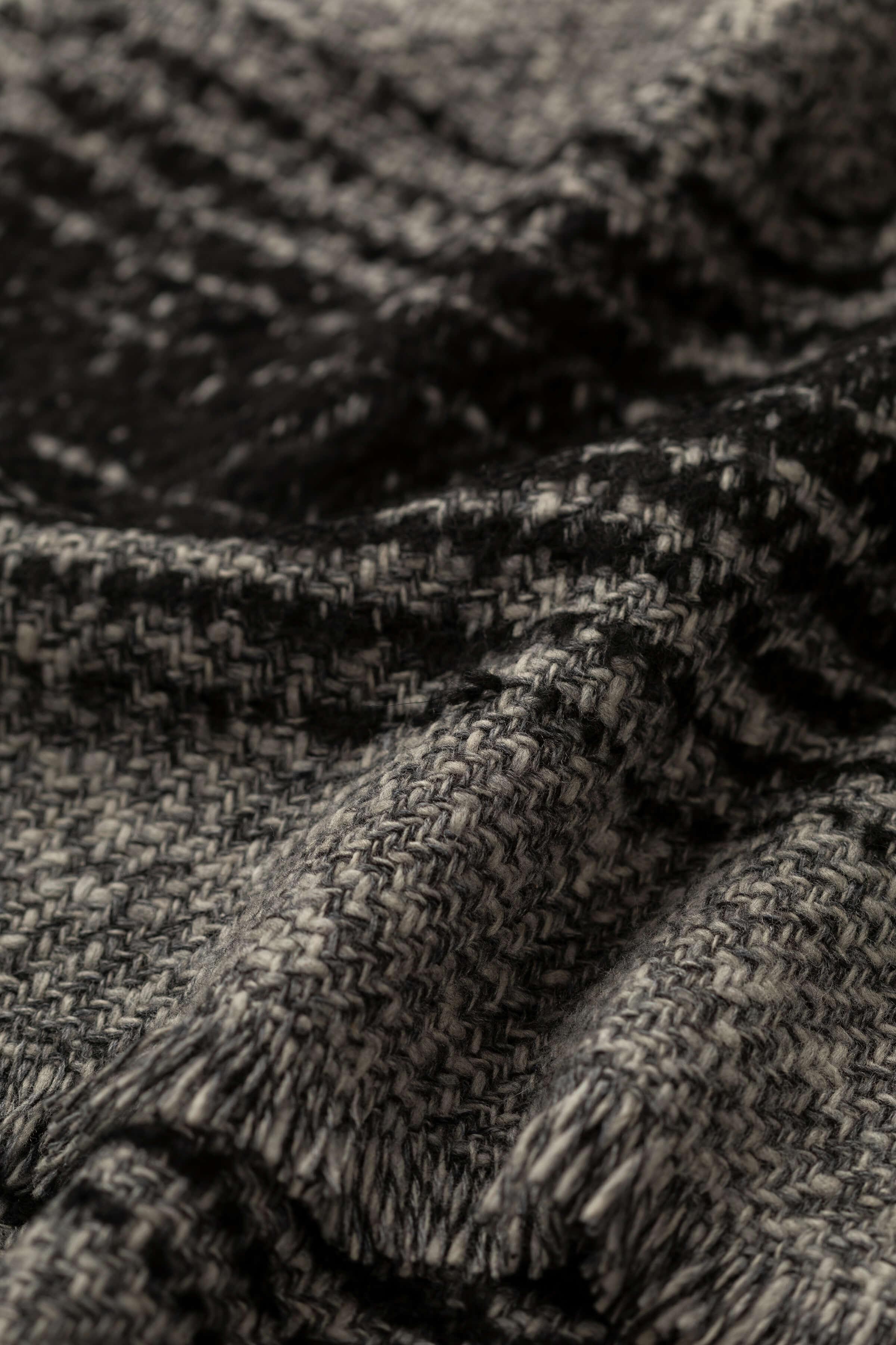 Textural Ombré Charcoal Scarf