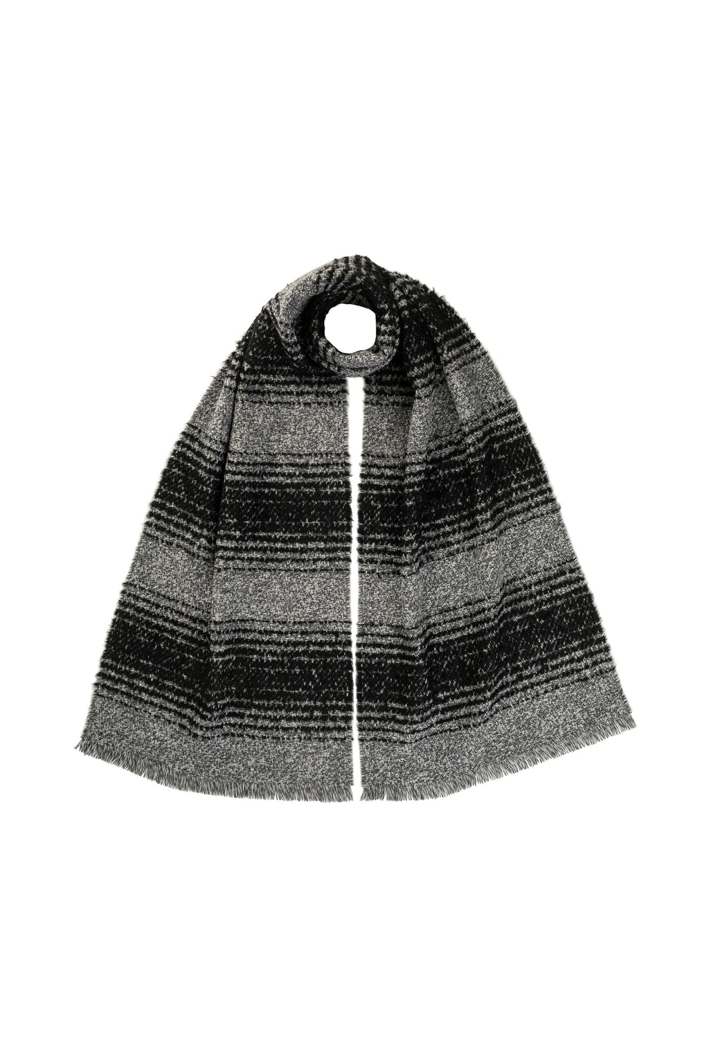Textural Ombré Charcoal Scarf