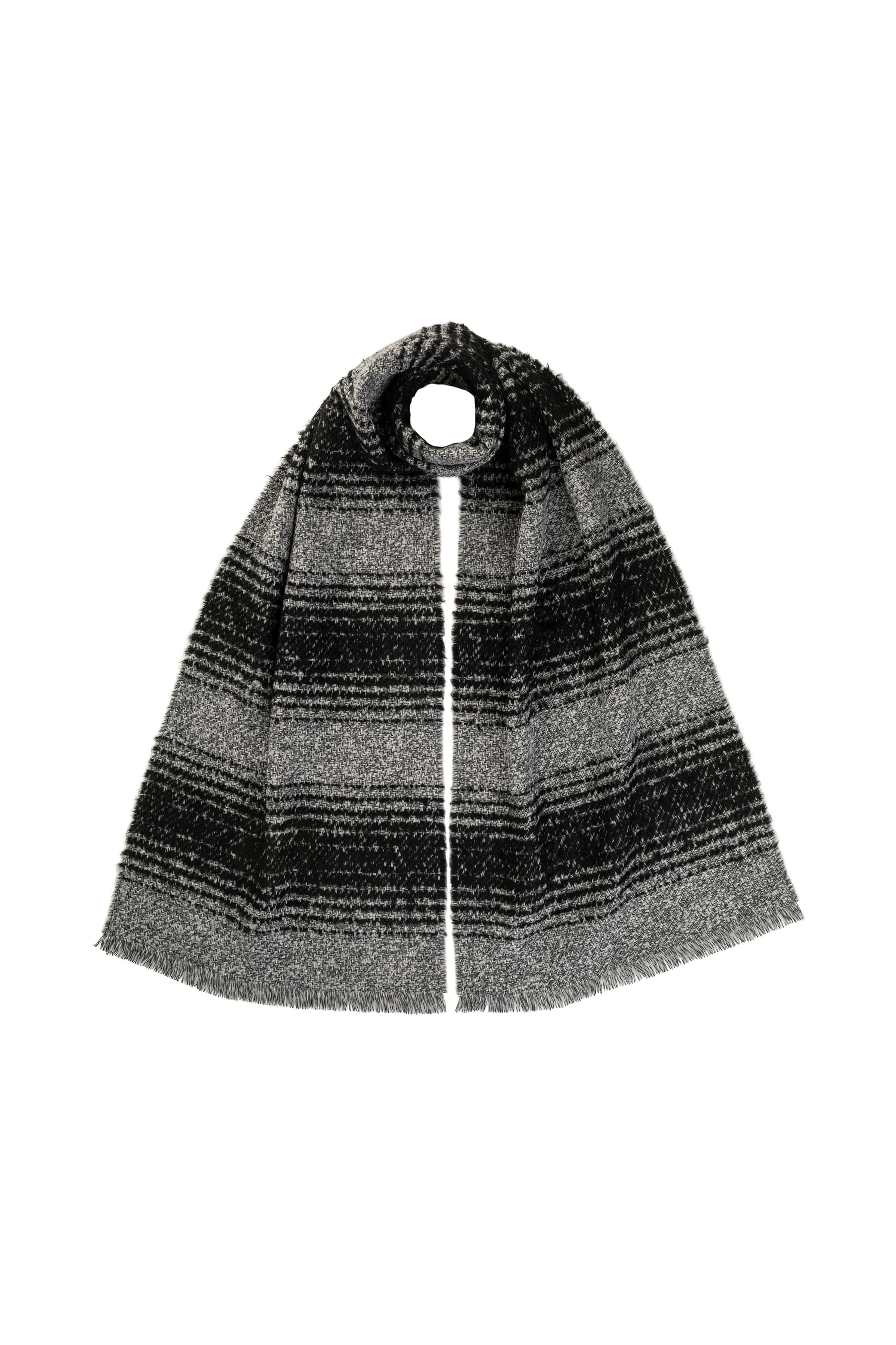 Textural Ombré Charcoal Scarf