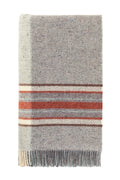 Donegal Check Bed Throw in Russet & Grey