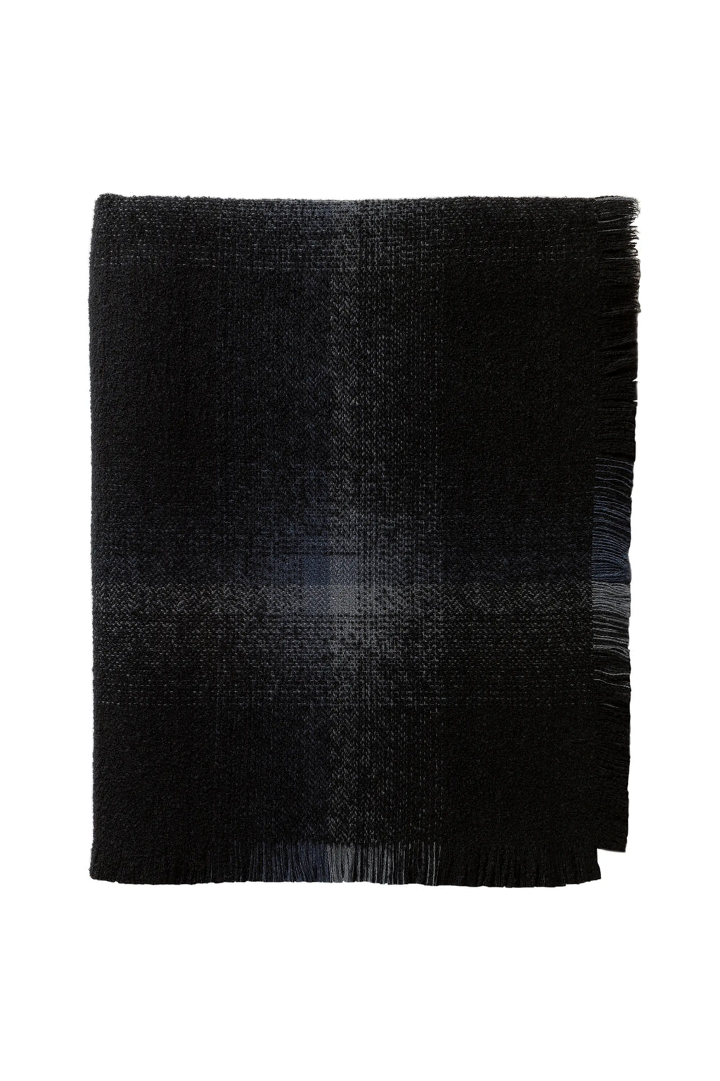 Blurred Cashmere Silk Bouclé Throw in Black