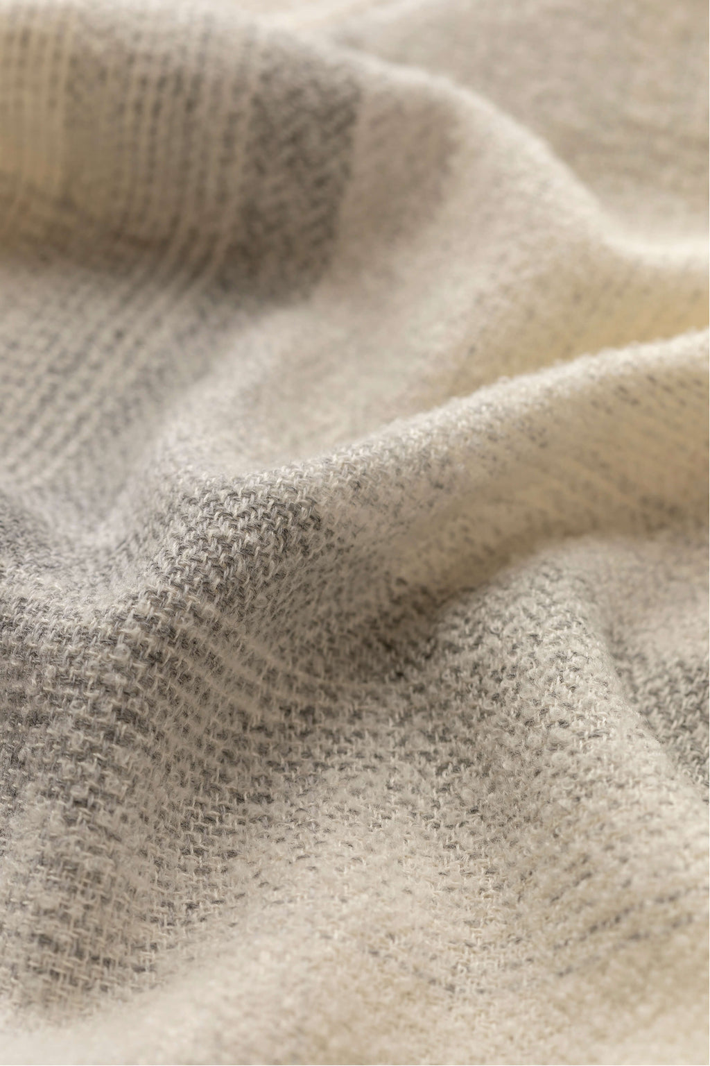 Blurred Bouclé White Scarf