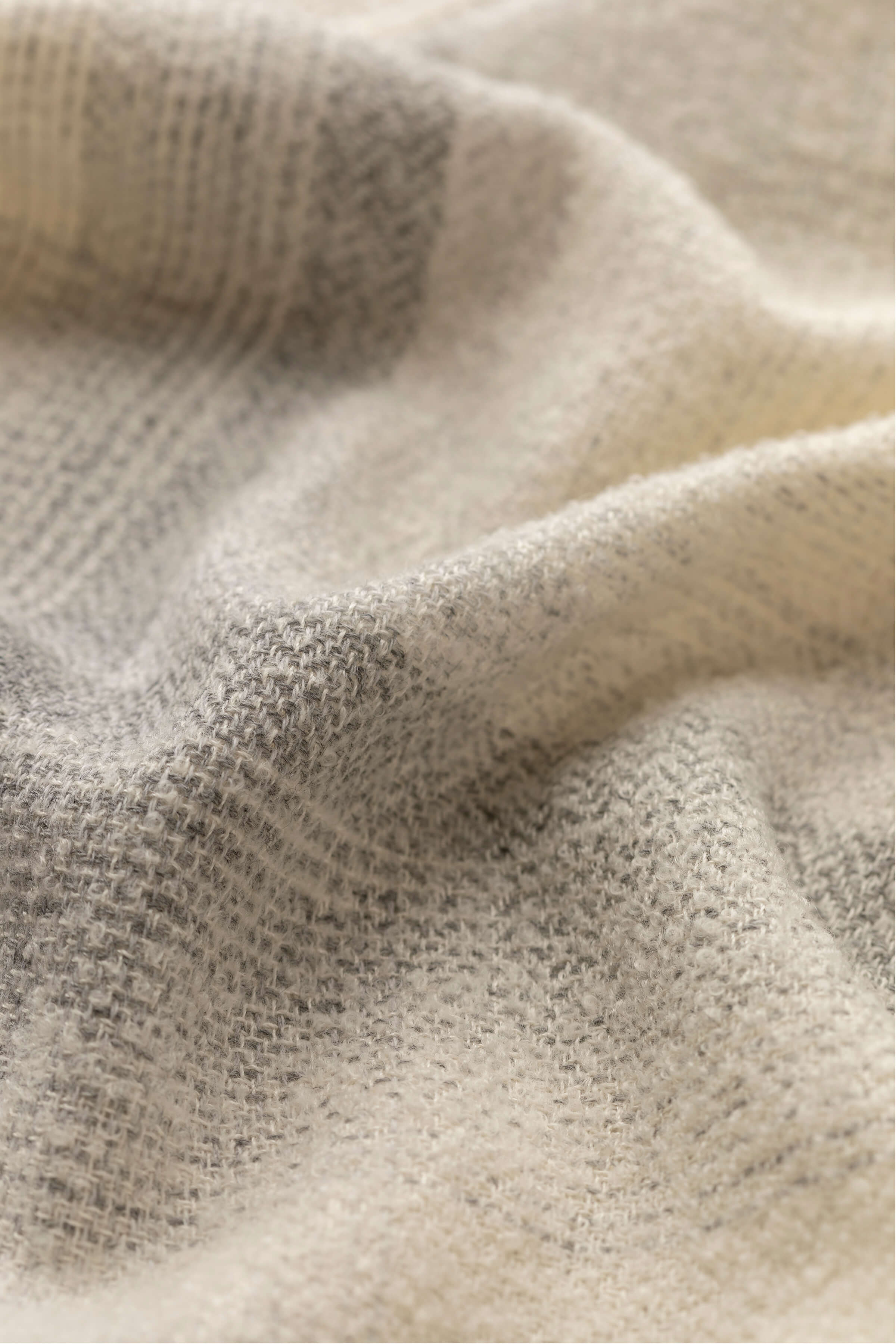 Blurred Bouclé White Scarf