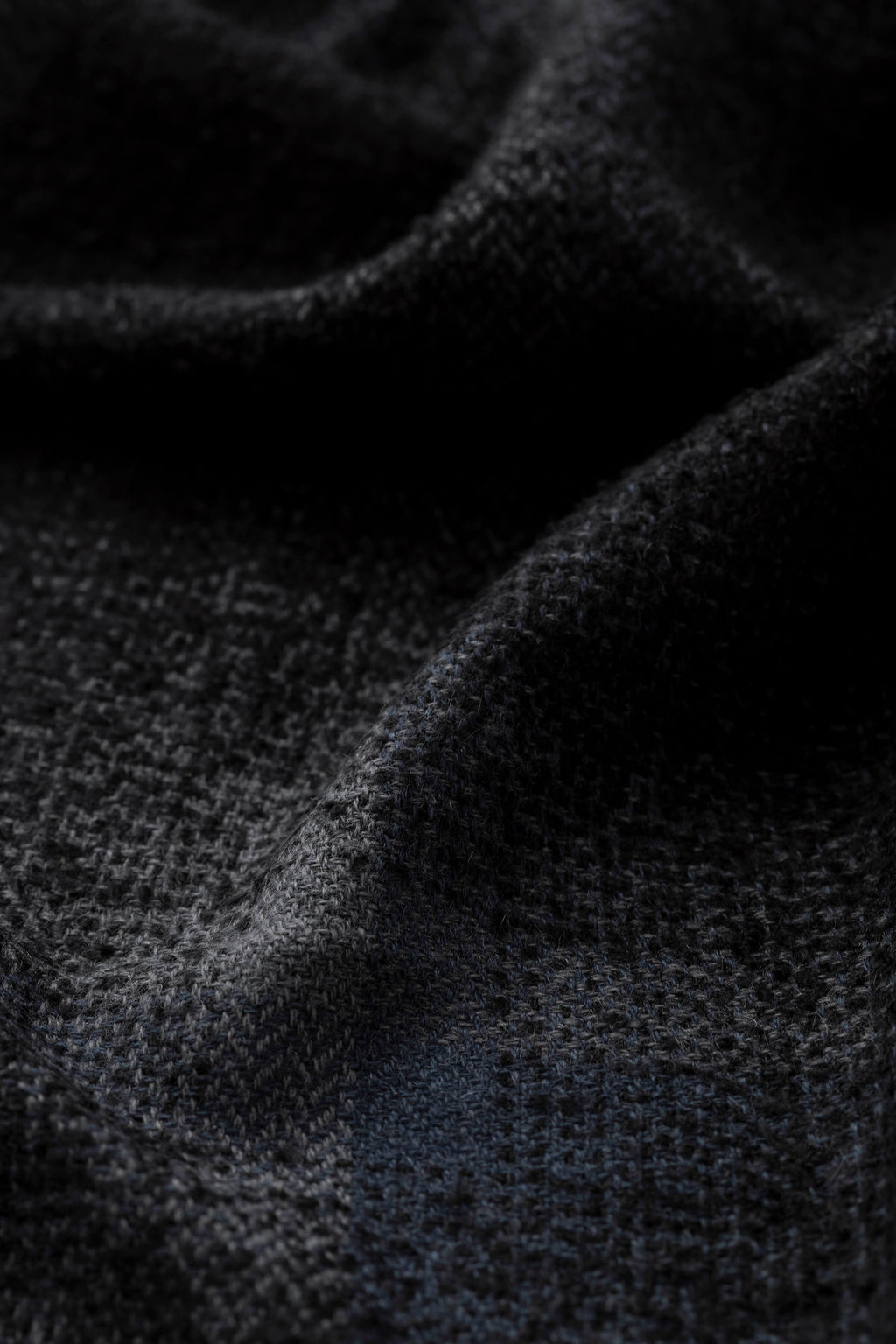 Blurred Bouclé Black Scarf