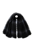 Blurred Bouclé Black Scarf