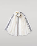 Cyrus Float Edge White Scarf