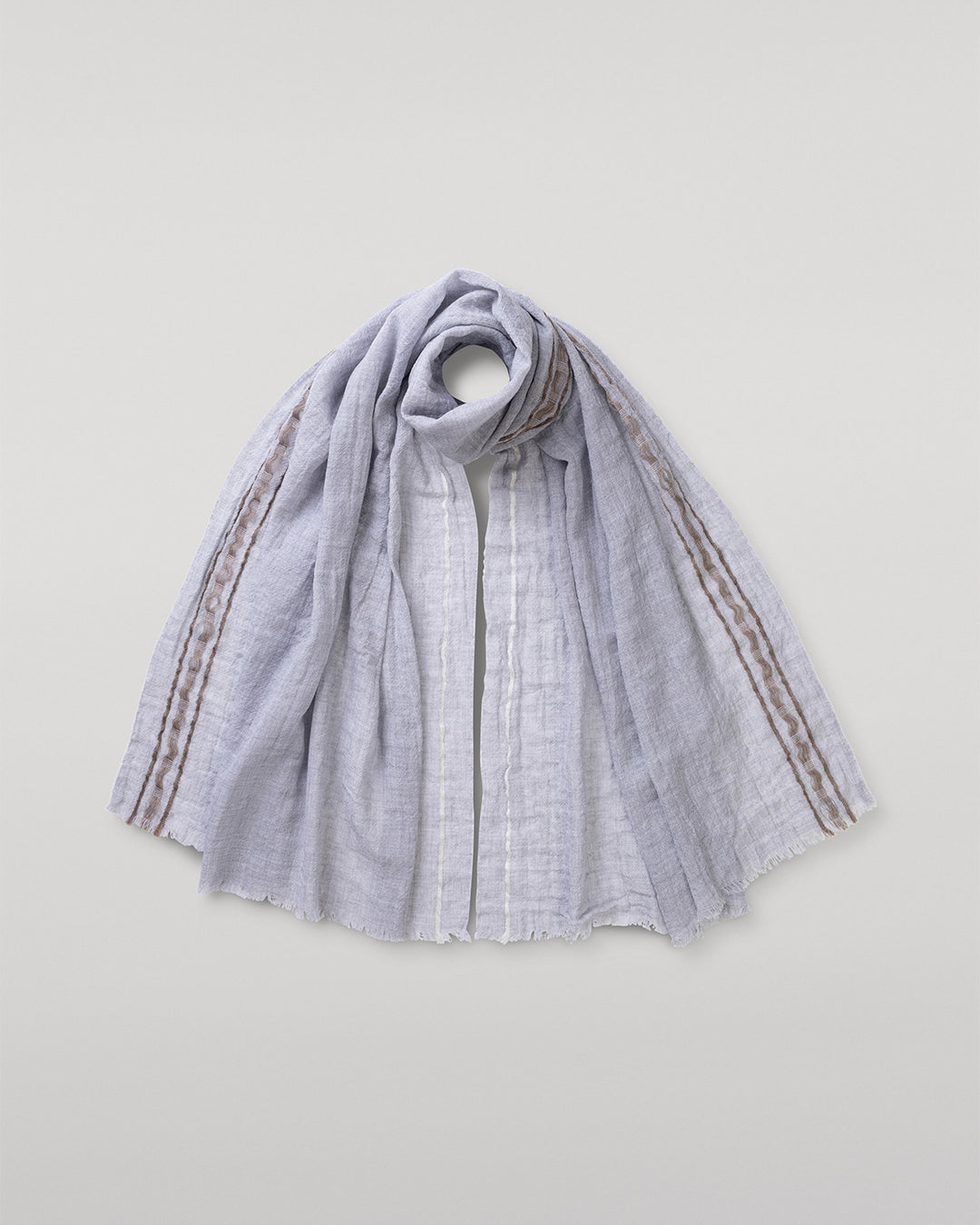 Cyrus Float Edge Grey Scarf