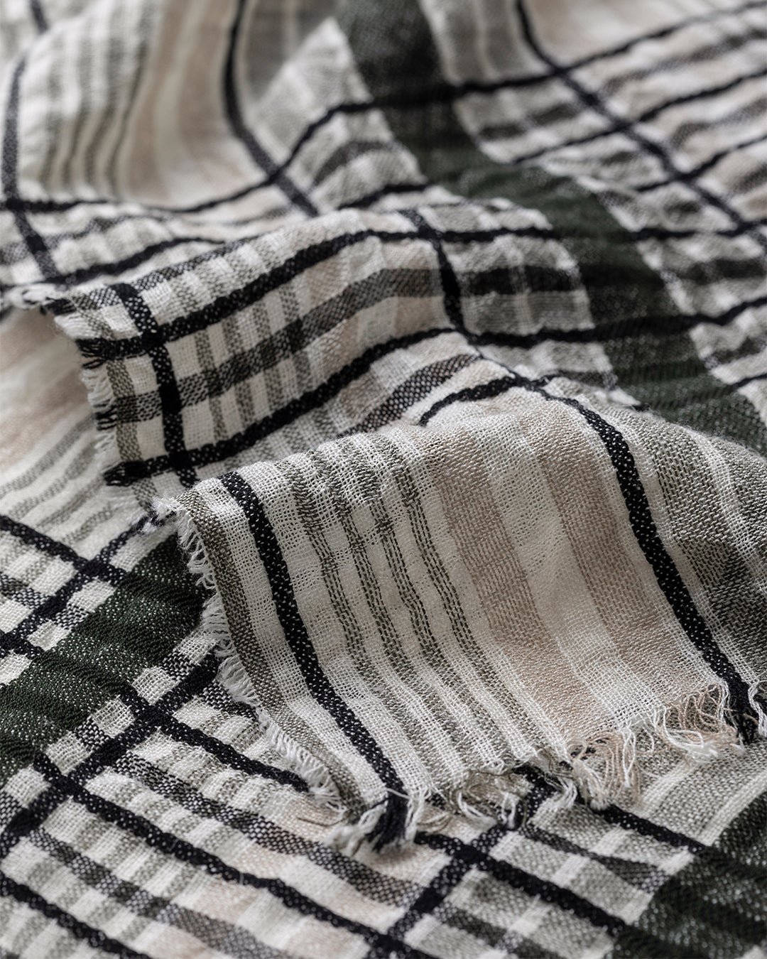 Crawton Graphic Stripe Natural Scarf