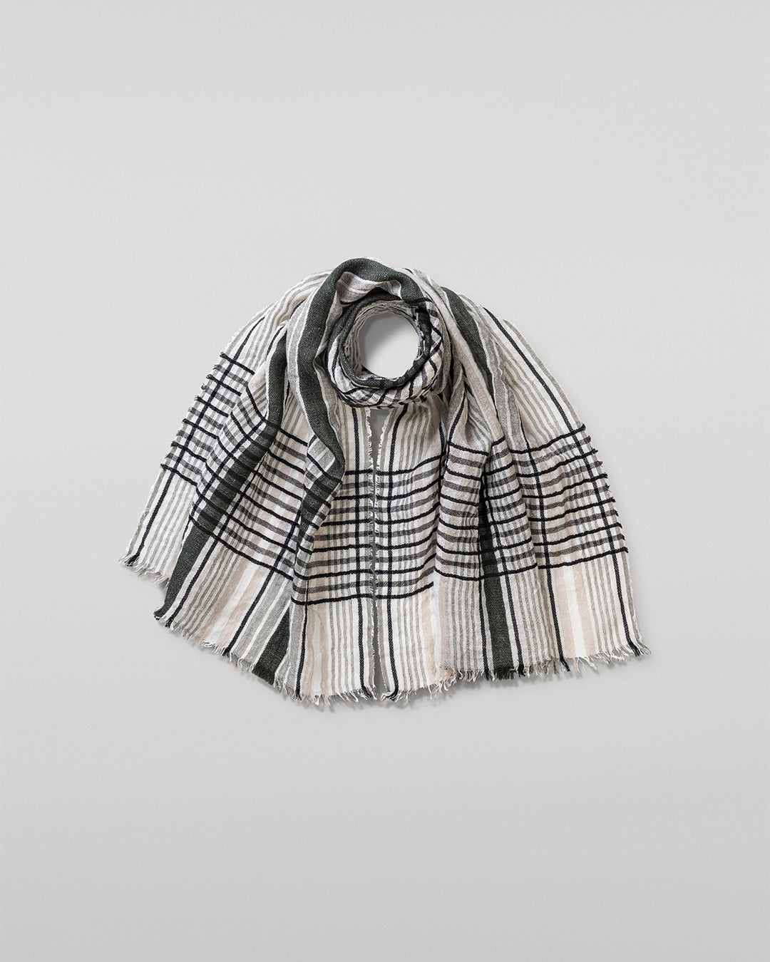 Crawton Graphic Stripe Natural Scarf