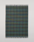 Double Face Green Check Lambswool Throw