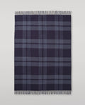 Double Face Blue & Cream Lambswool Throw
