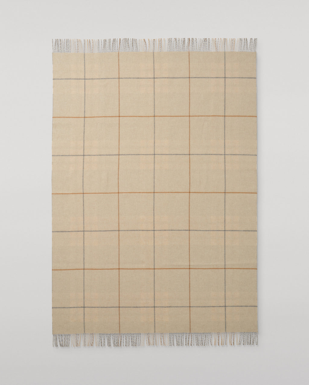Double Face Grey & Brown Lambswool Throw
