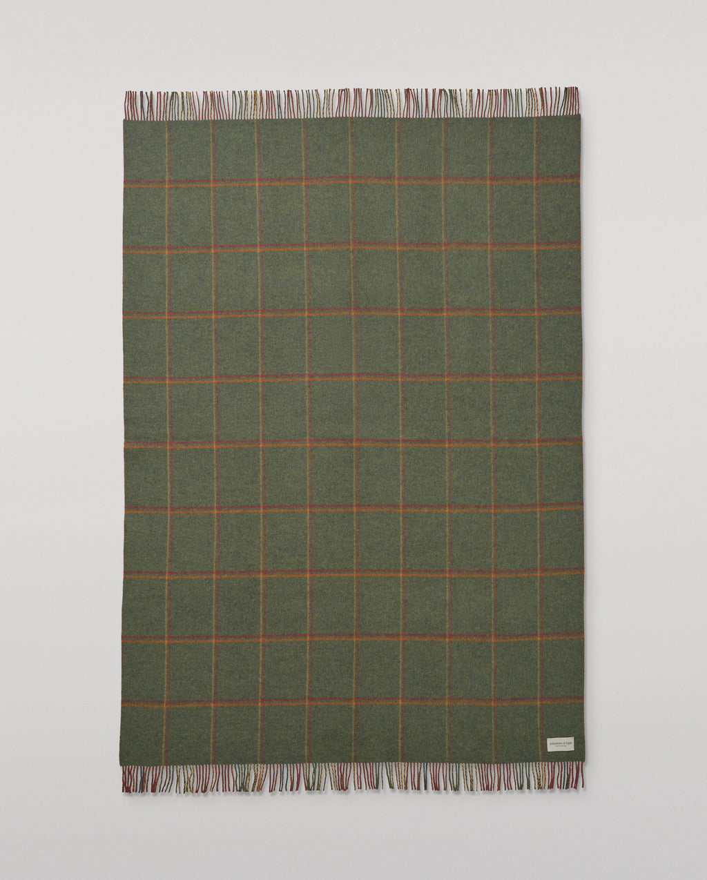 Double Face Red & Green Lambswool Throw