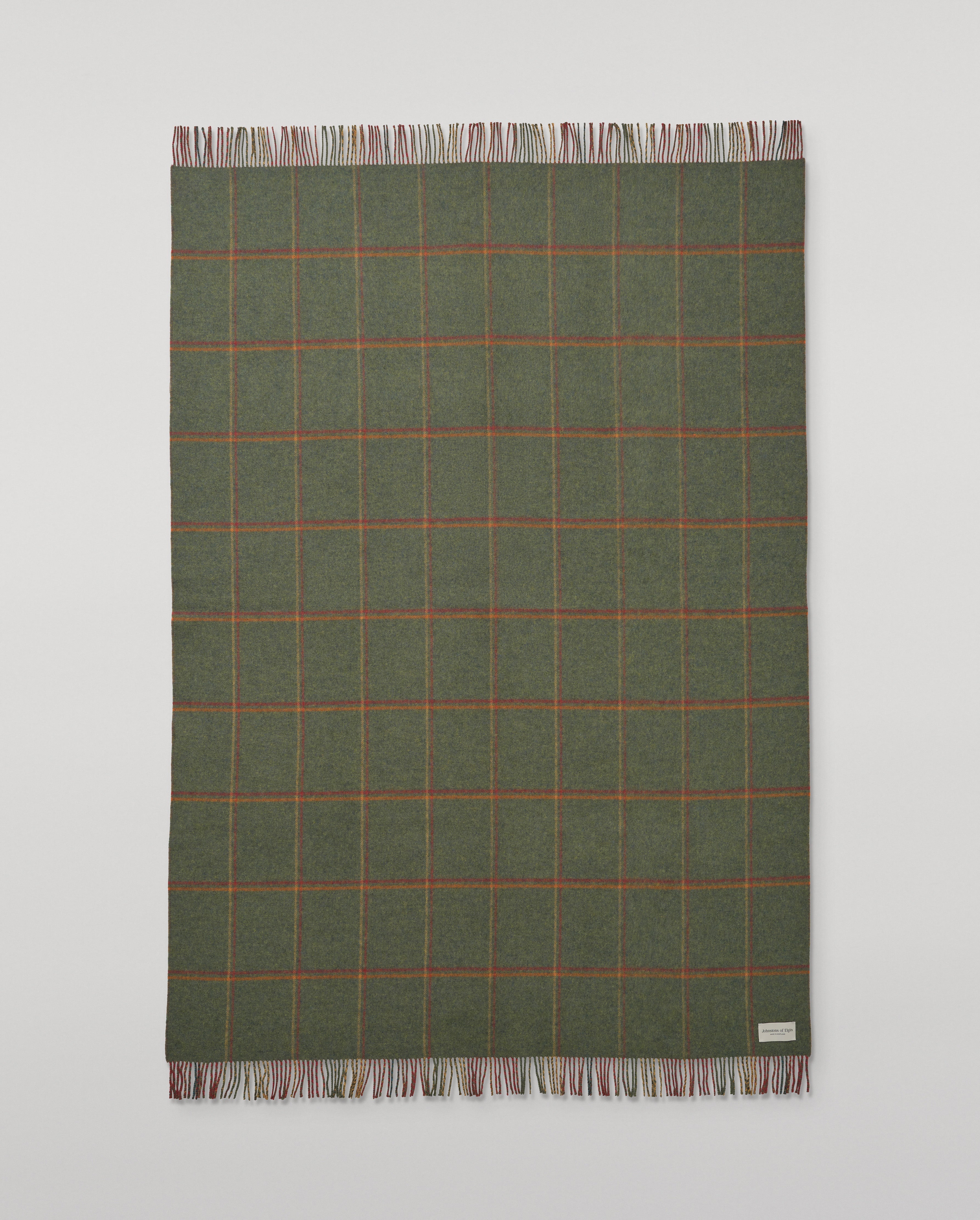 Double Face Red & Green Lambswool Throw