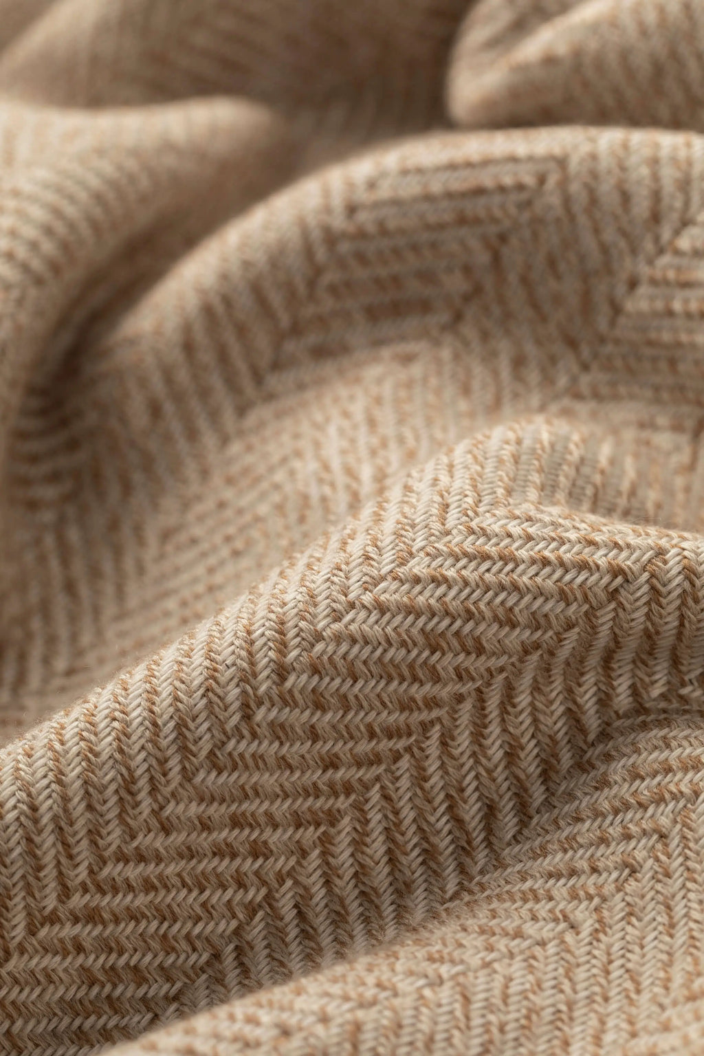 Texture Herringbone Natural Merino Throw