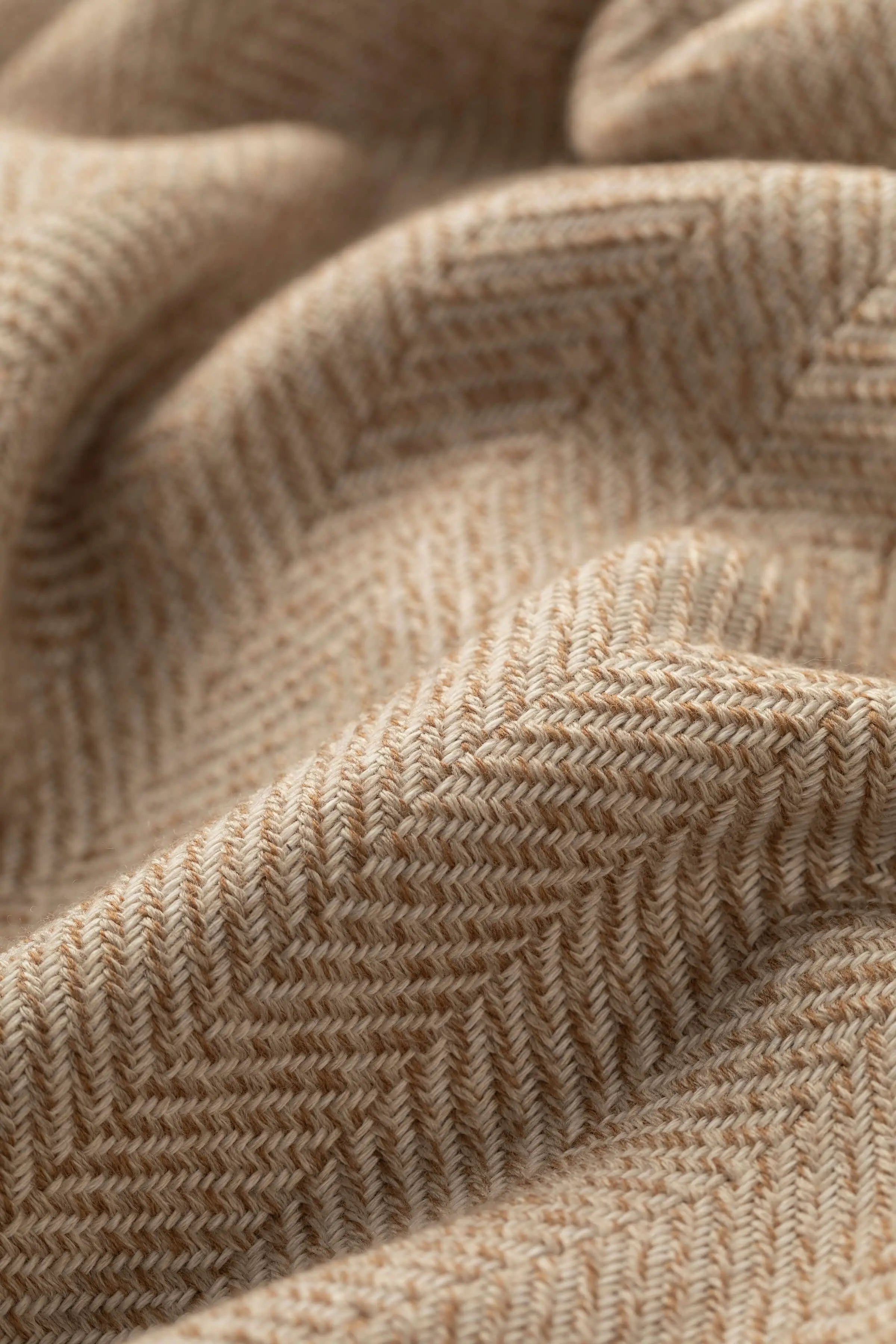Texture Herringbone Natural Merino Throw