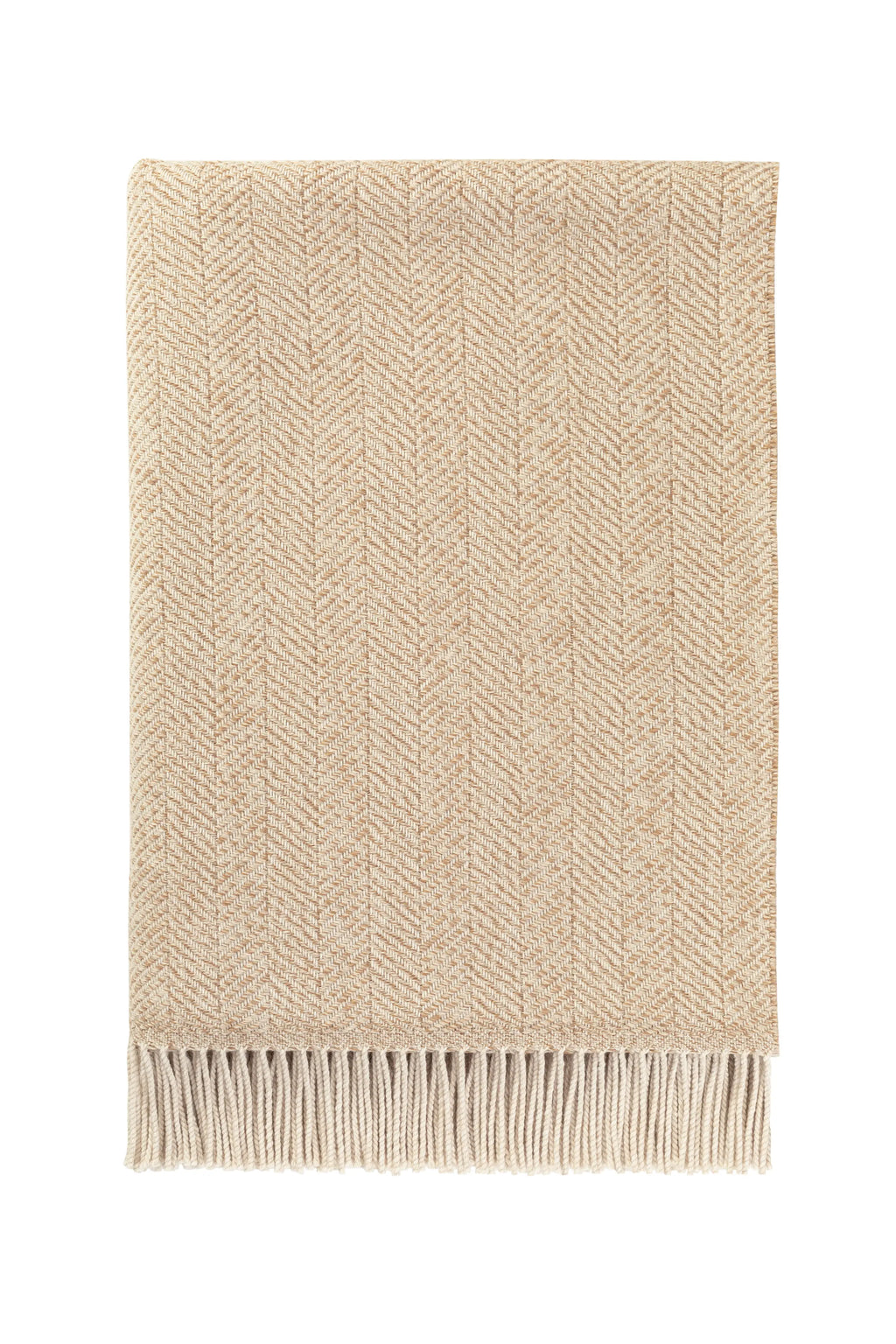 Texture Herringbone Natural Merino Throw