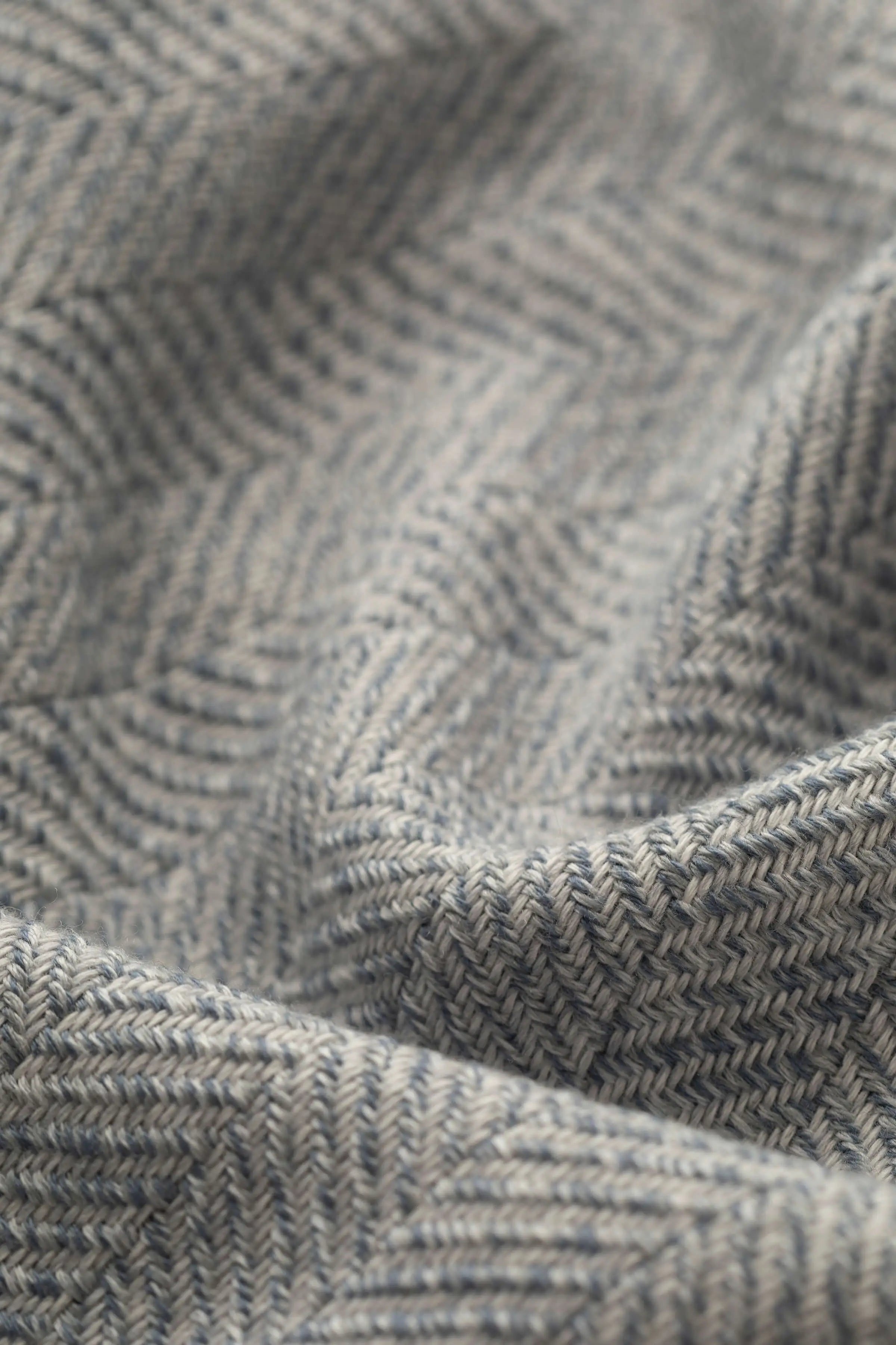 Texture Herringbone Merino Throw in Grey