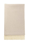 Trellis Weave Merino Bed Throw in Light Taupe