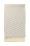 Trellis Weave Merino Bed Throw in Silver