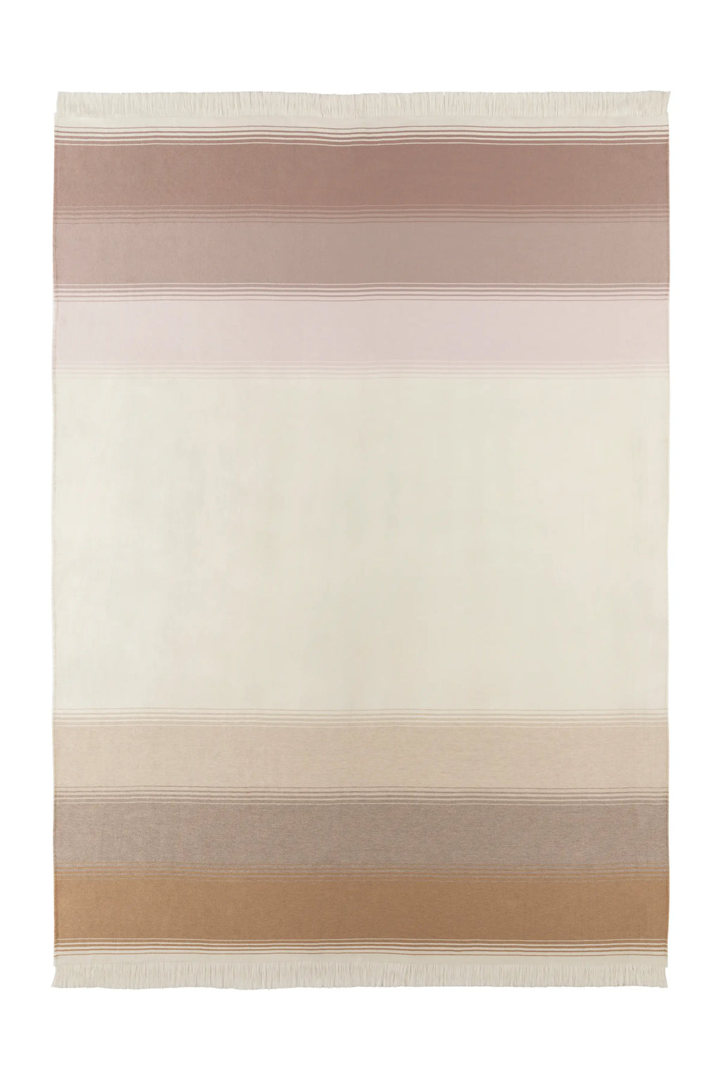 Diffused Stripe Merino Wool Pink Throw