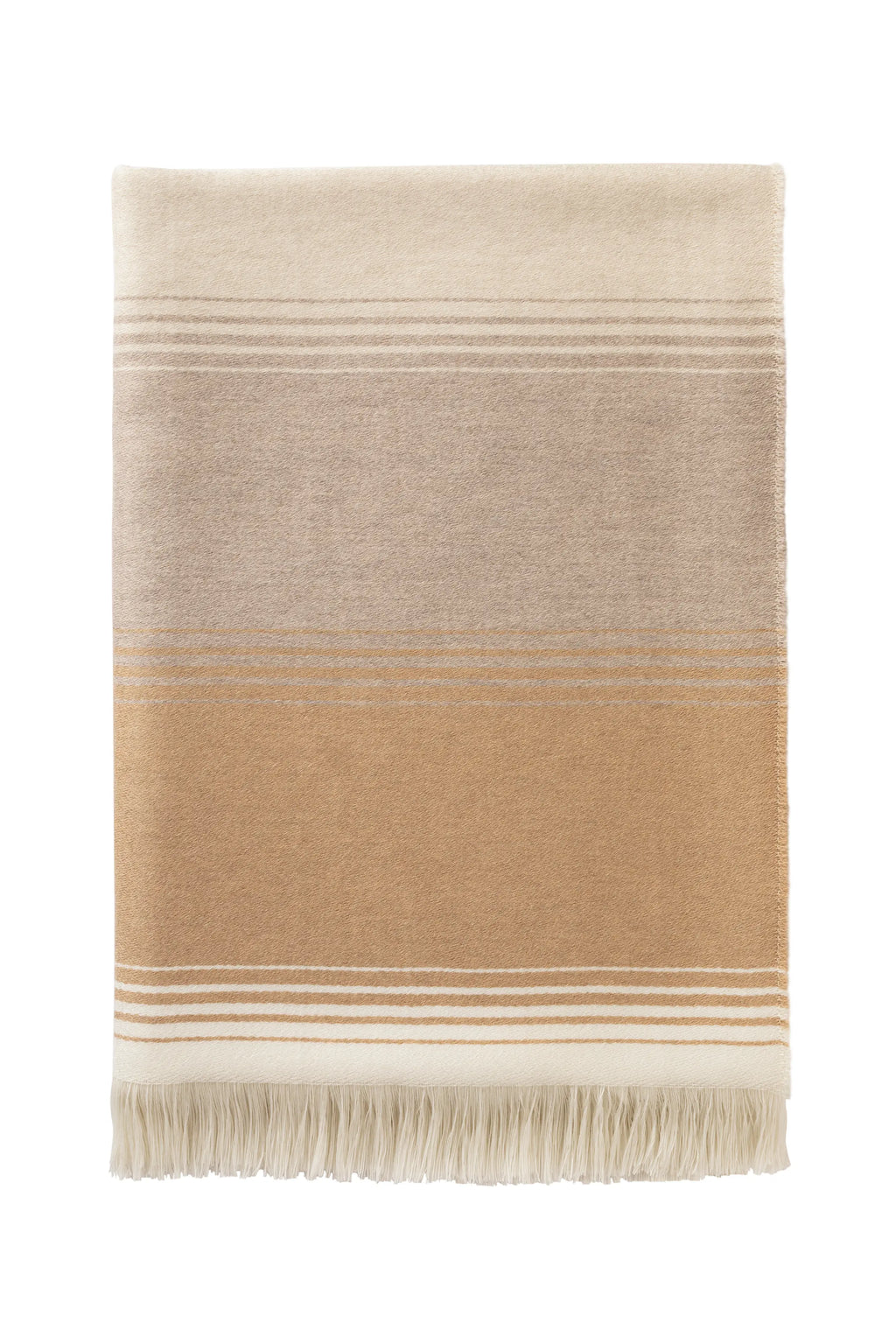 Diffused Stripe Merino Wool Pink Throw