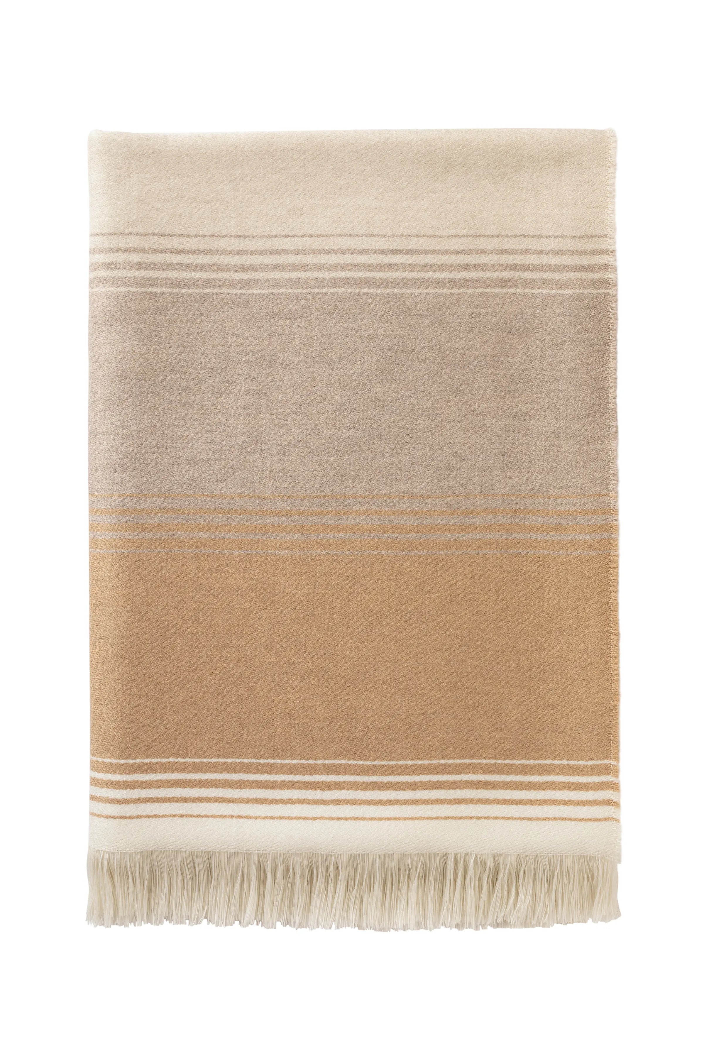 Diffused Stripe Merino Wool Pink Throw