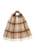 Ombre Check Natural Merino Scarf