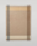 Block Border Natural Wool Throw