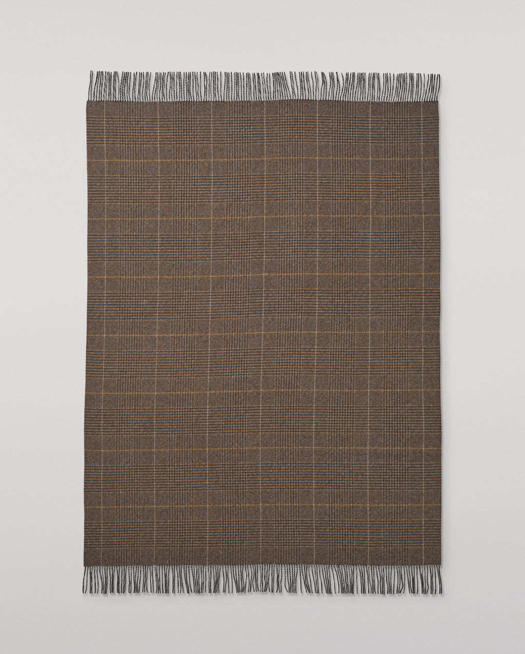 Tweed Brown Wool Throw
