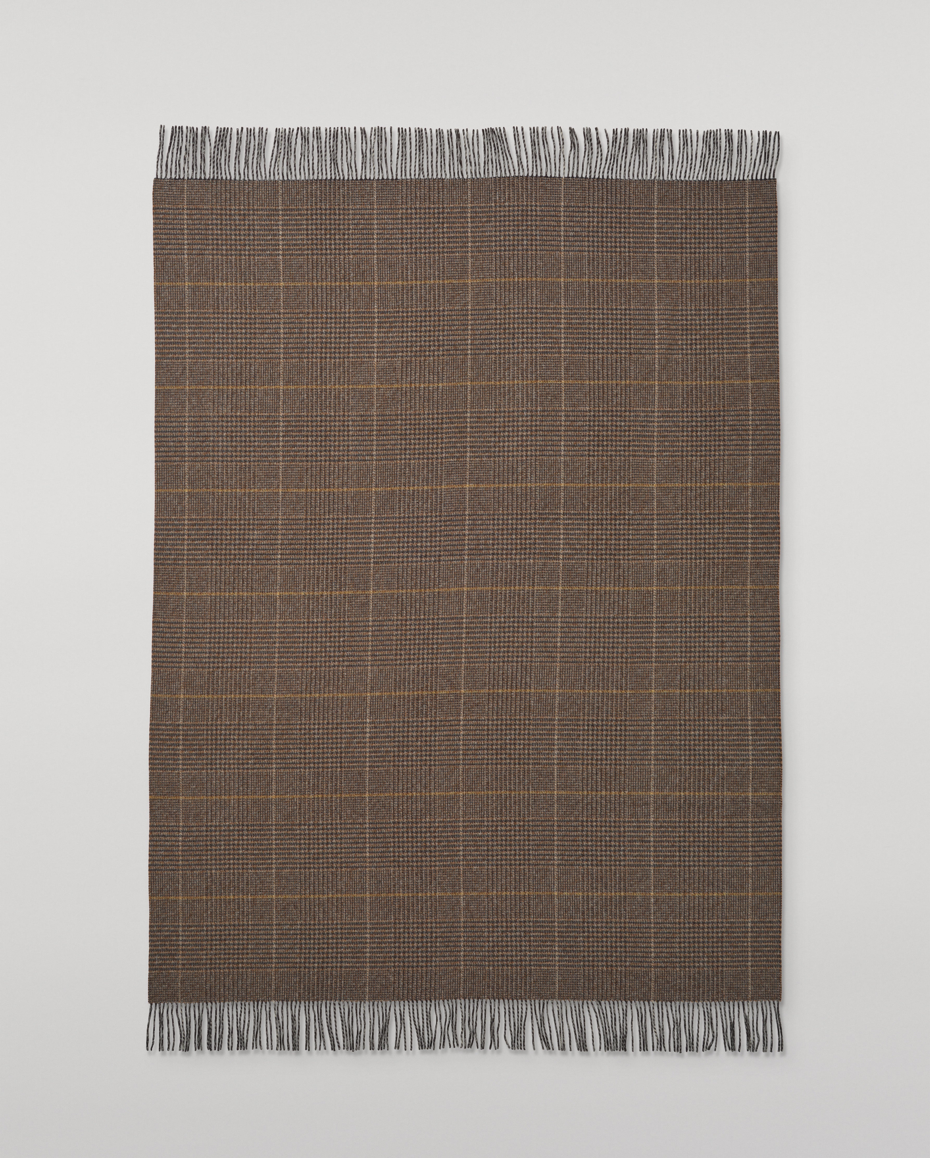 Tweed Brown Wool Throw