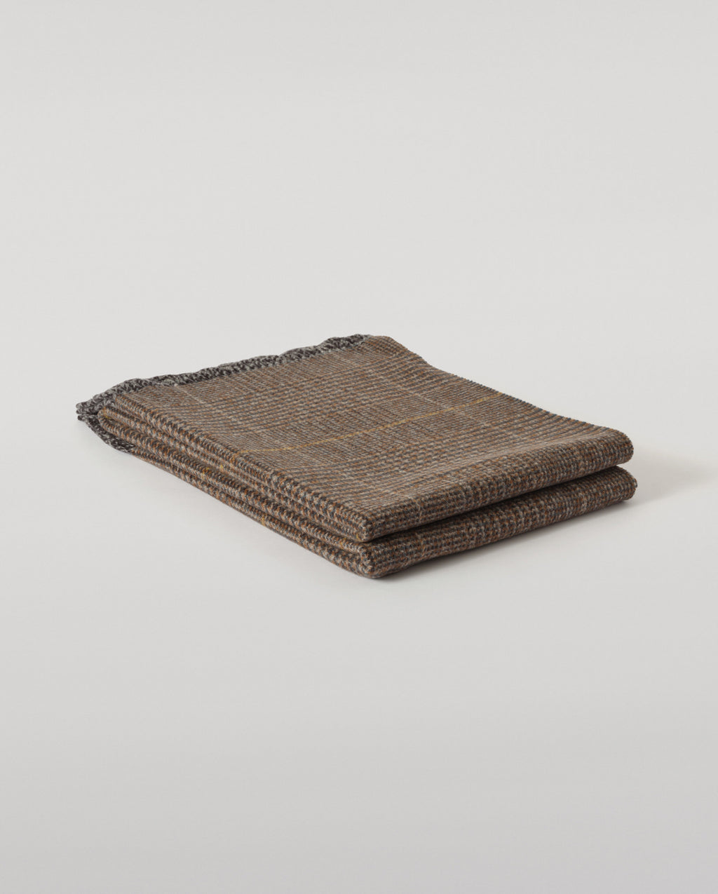 Tweed Brown Wool Throw