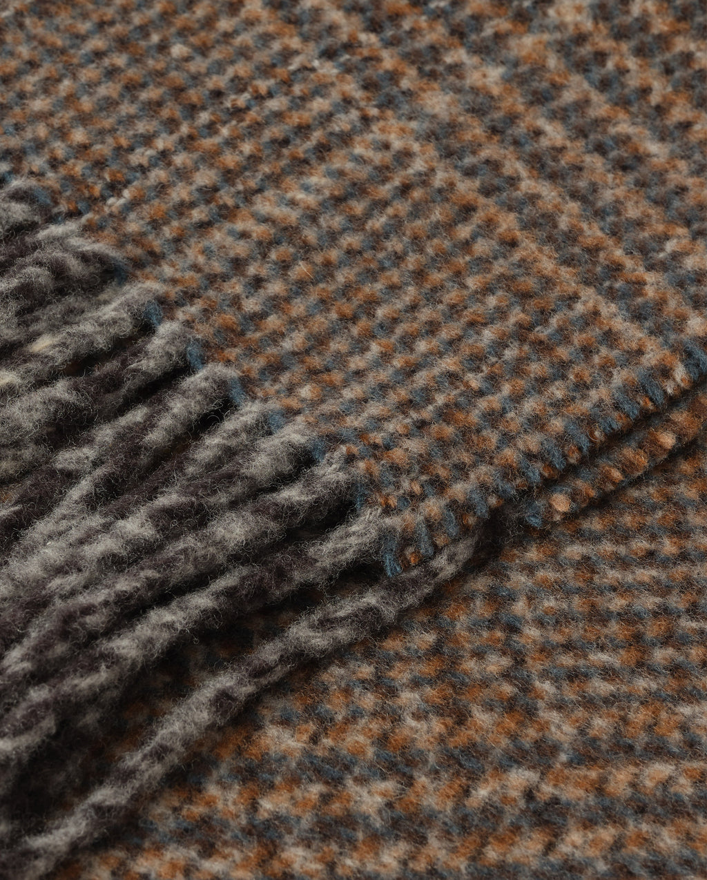 Tweed Brown Wool Throw
