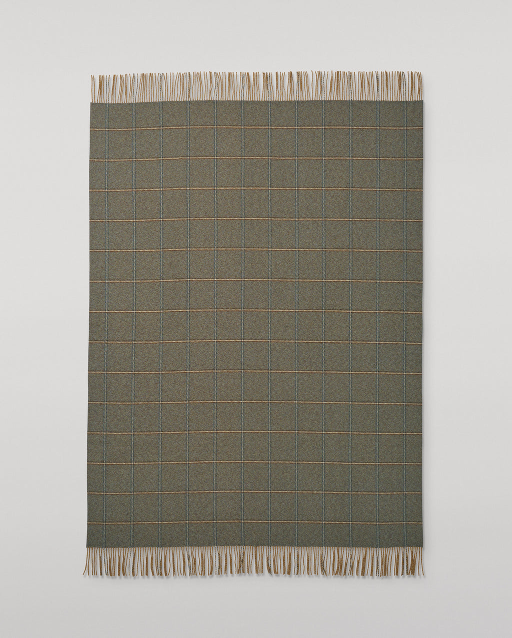Tweed Green Wool Throw