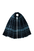 Twill Check Navy Scarf