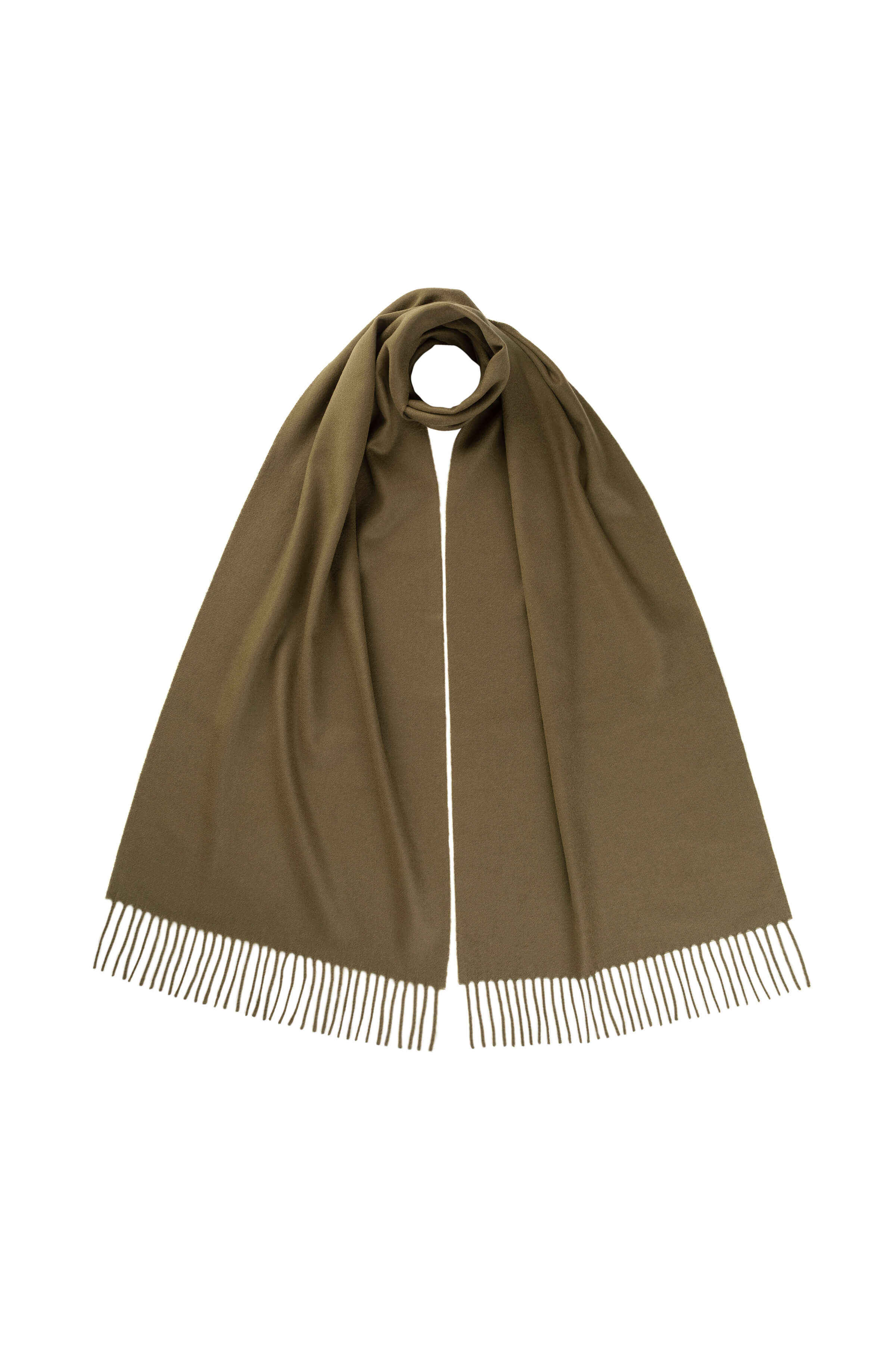 Olive Green Merino Wool Scarf
