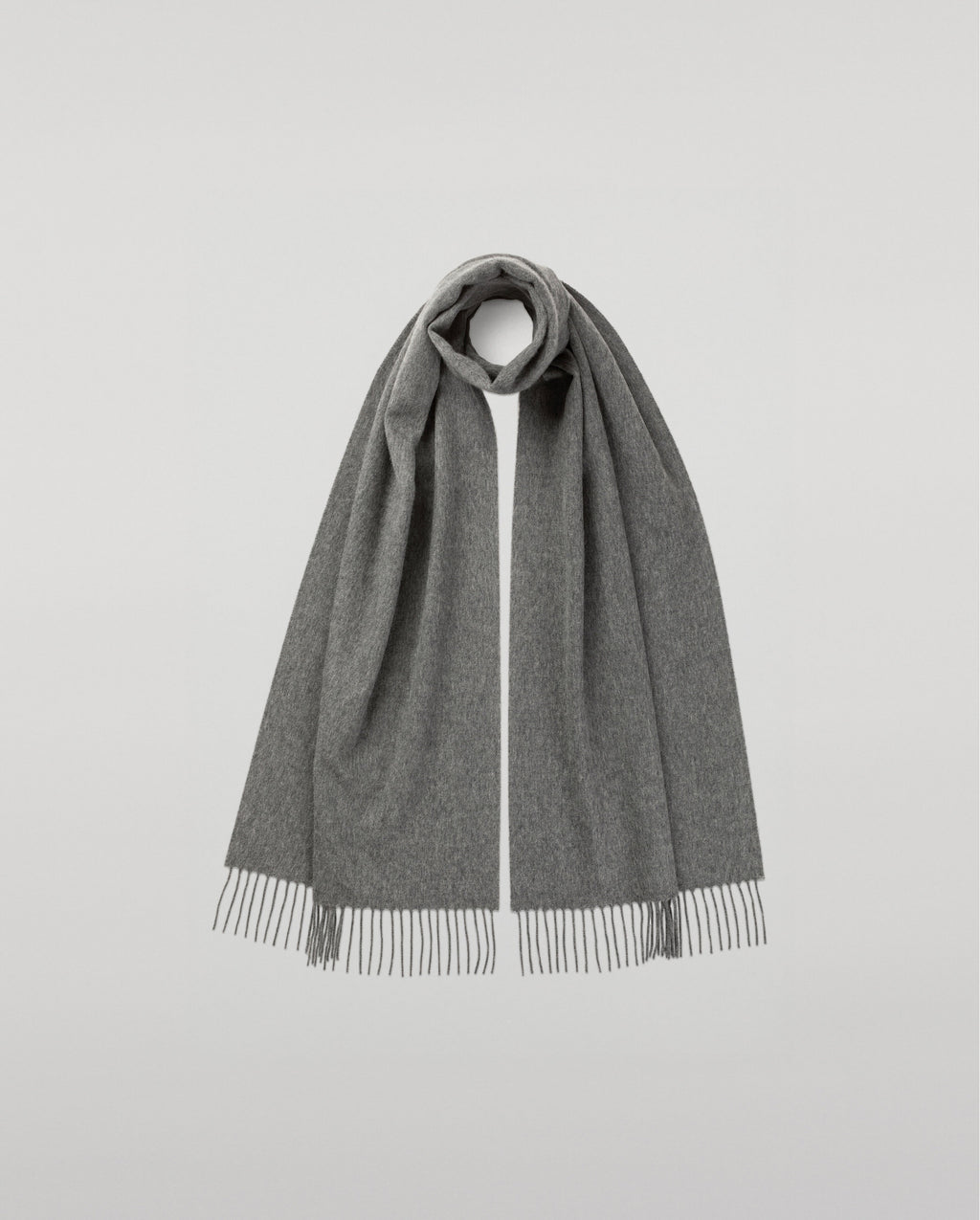 Merino Wool Mid Grey Scarf