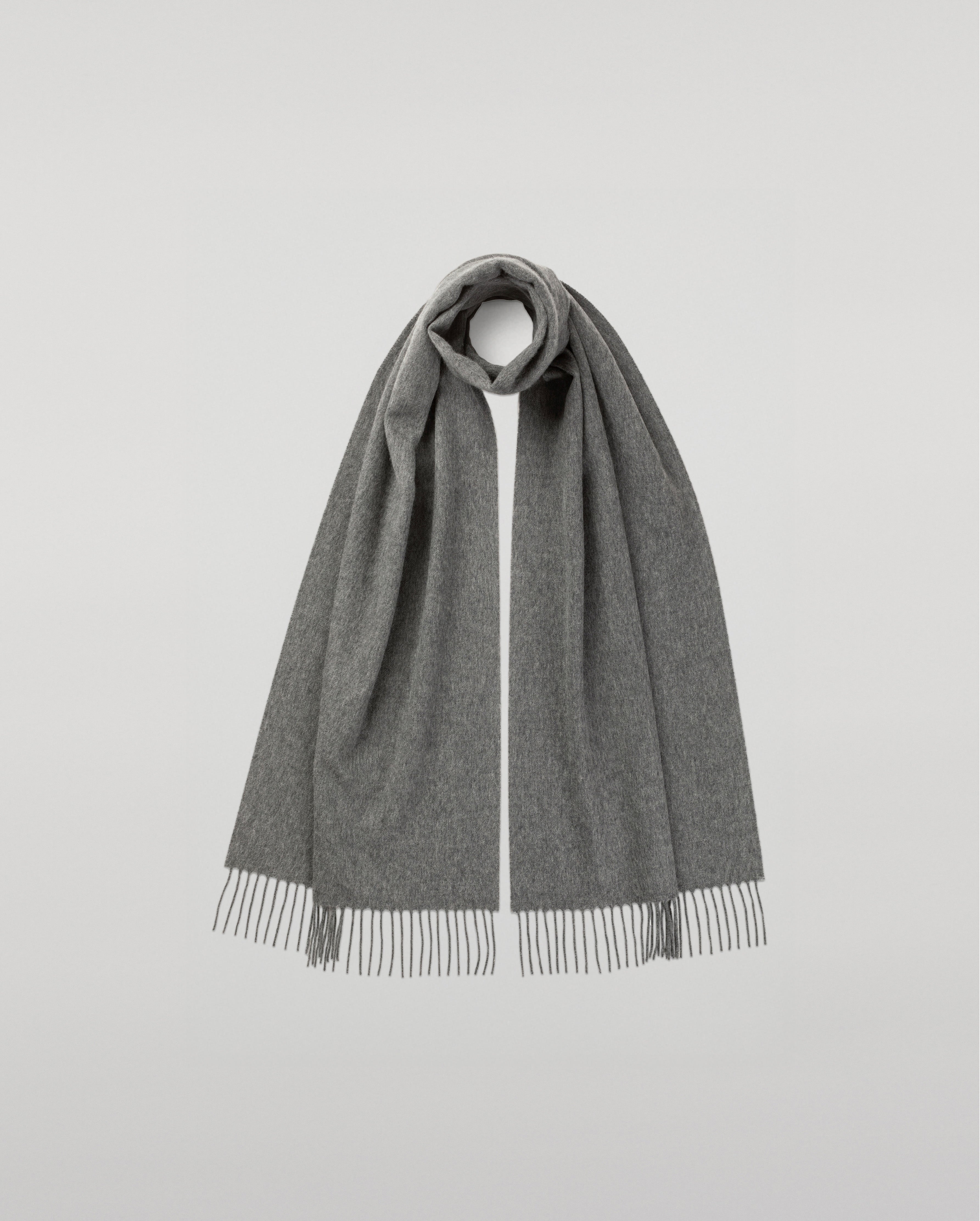 Merino Wool Mid Grey Scarf